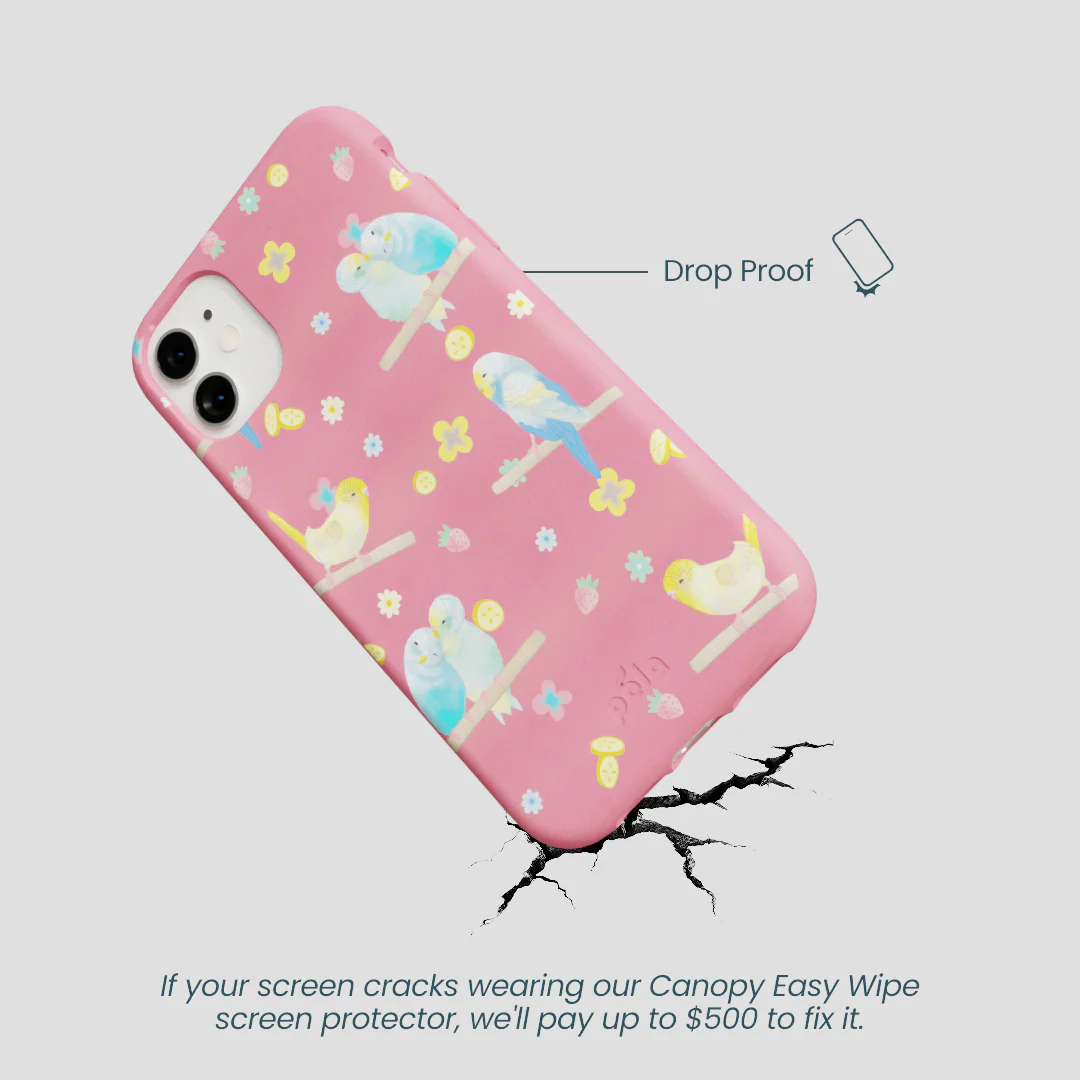 Bubblegum Pink Budgie Daydream iPhone 11 Case - Image 5