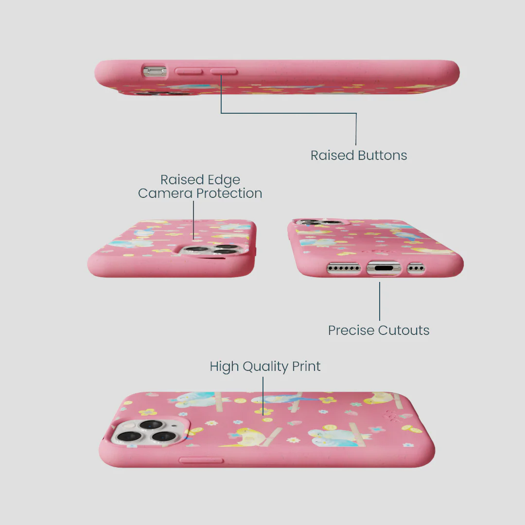Bubblegum Pink Budgie Daydream iPhone 11 Pro Case - Image 3