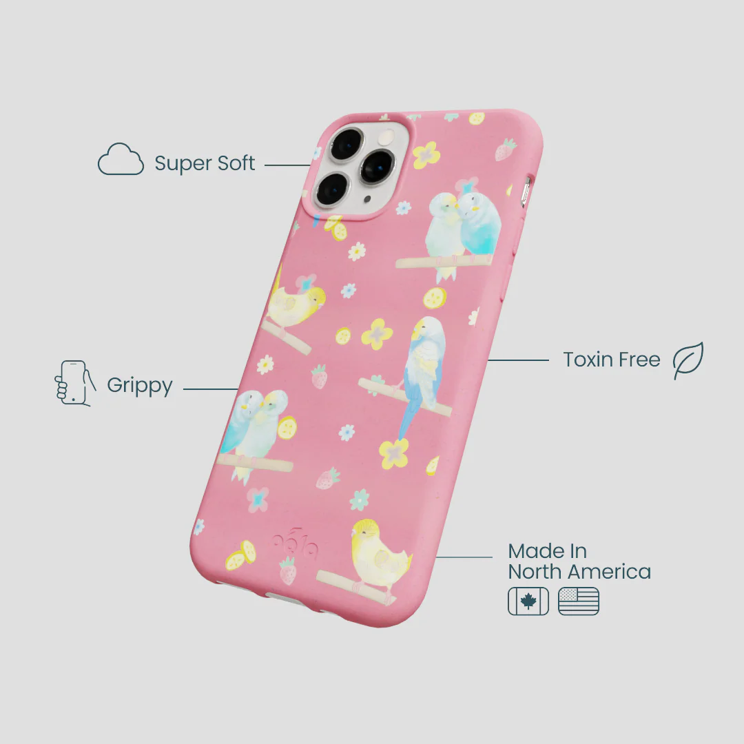 Bubblegum Pink Budgie Daydream iPhone 11 Pro Case - Image 4