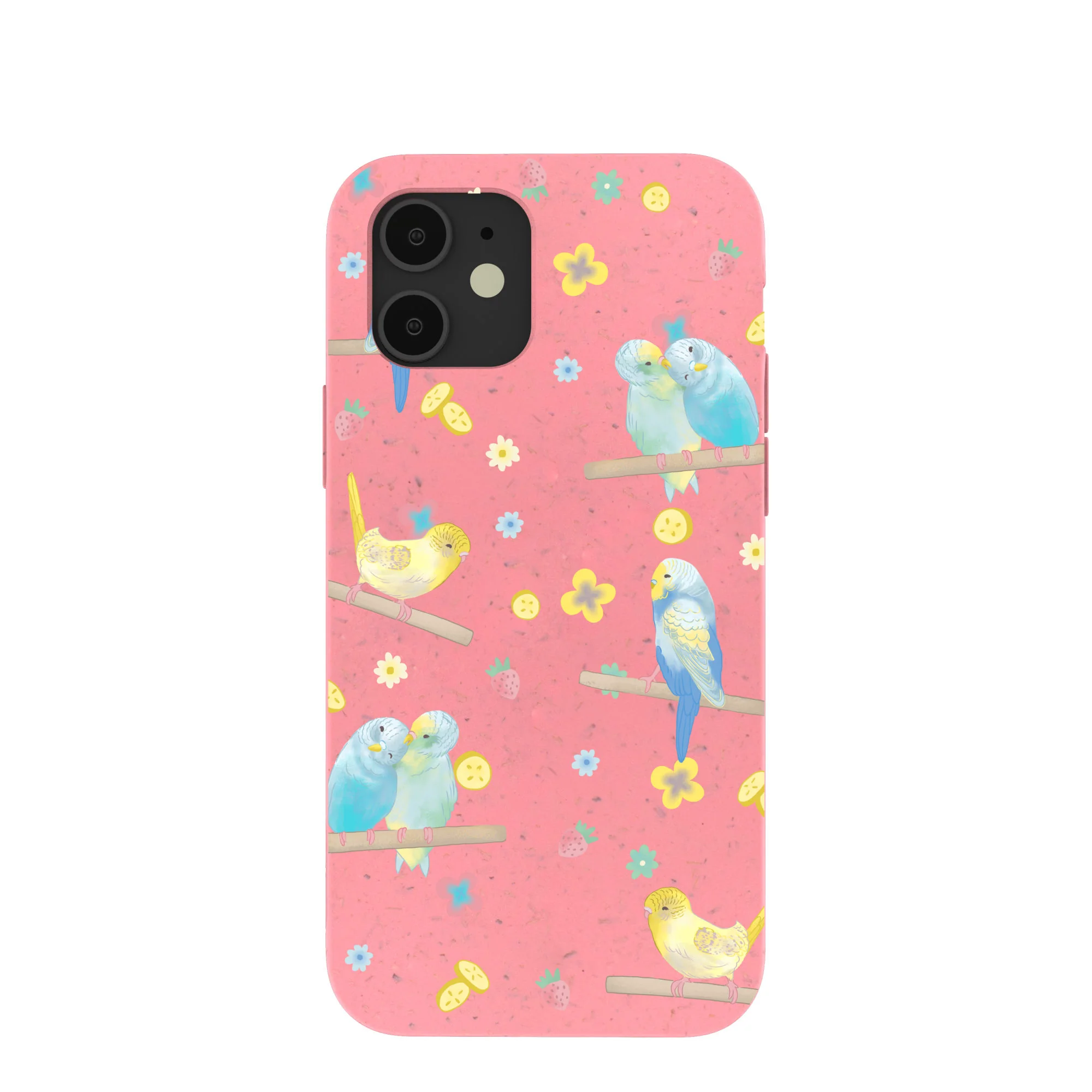 Bubblegum Pink Budgie Daydream iPhone 12/ iPhone 12 Pro Case