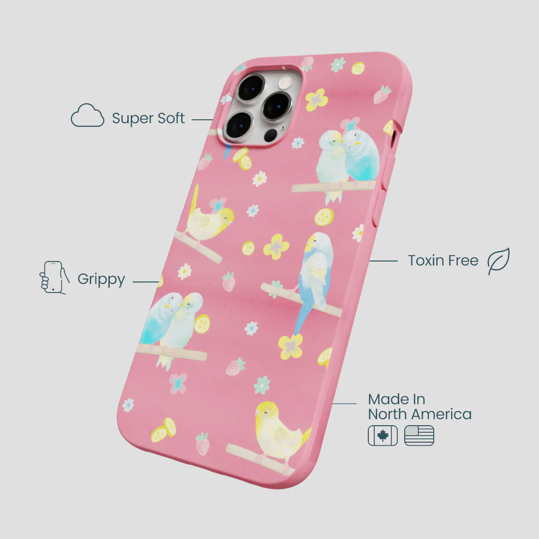 Bubblegum Pink Budgie Daydream iPhone 12 Pro Max Case - Image 4