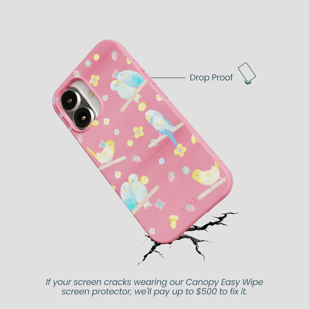 Bubblegum Pink Budgie Daydream iPhone 16 Case - Image 5
