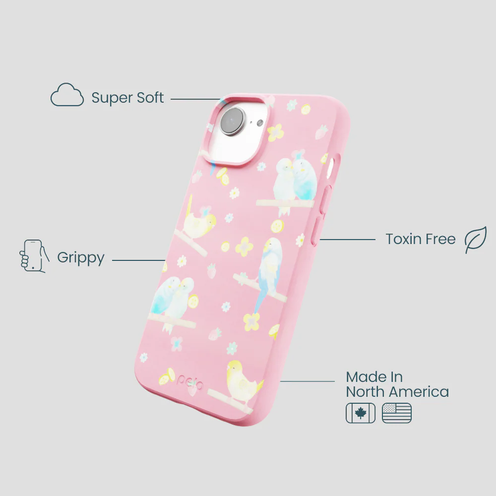 Bubblegum Pink Budgie Daydream iPhone 16e/17e Case - Image 4