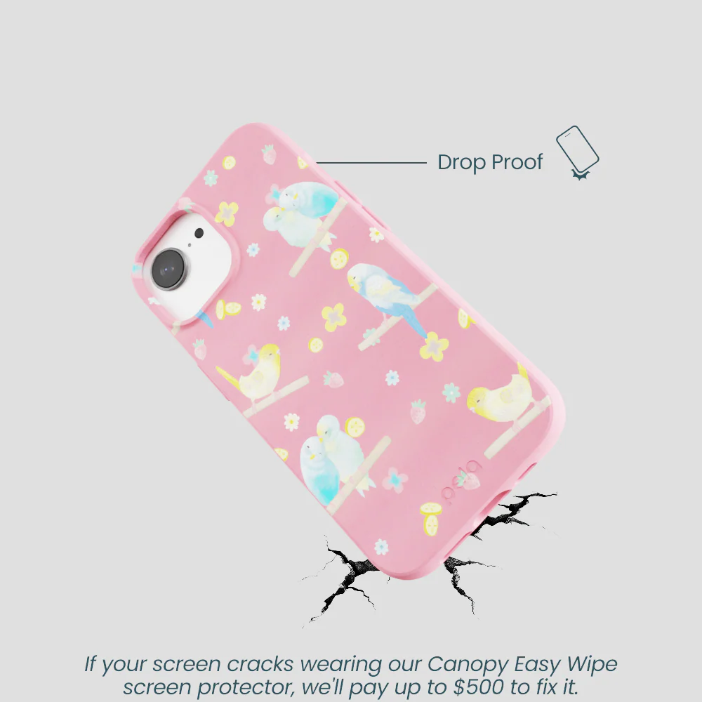 Bubblegum Pink Budgie Daydream iPhone 16e/17e Case - Image 5