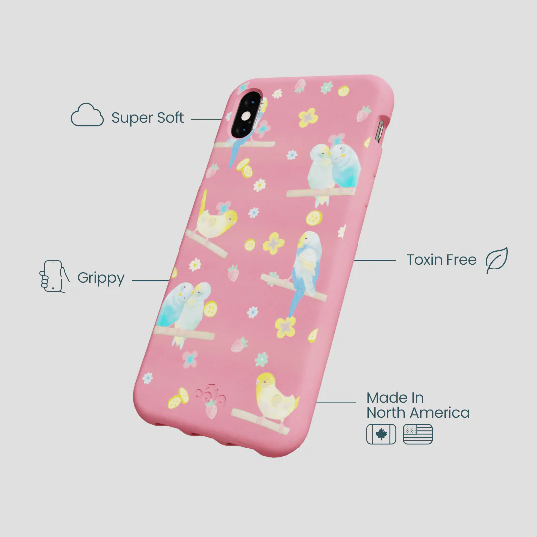 Bubblegum Pink Budgie Daydream iPhone XR Case - Image 4