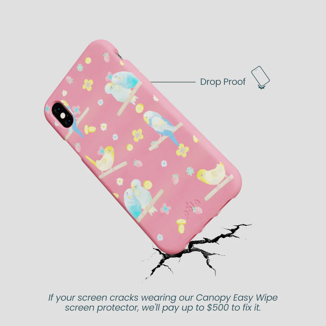 Bubblegum Pink Budgie Daydream iPhone XR Case - Image 5