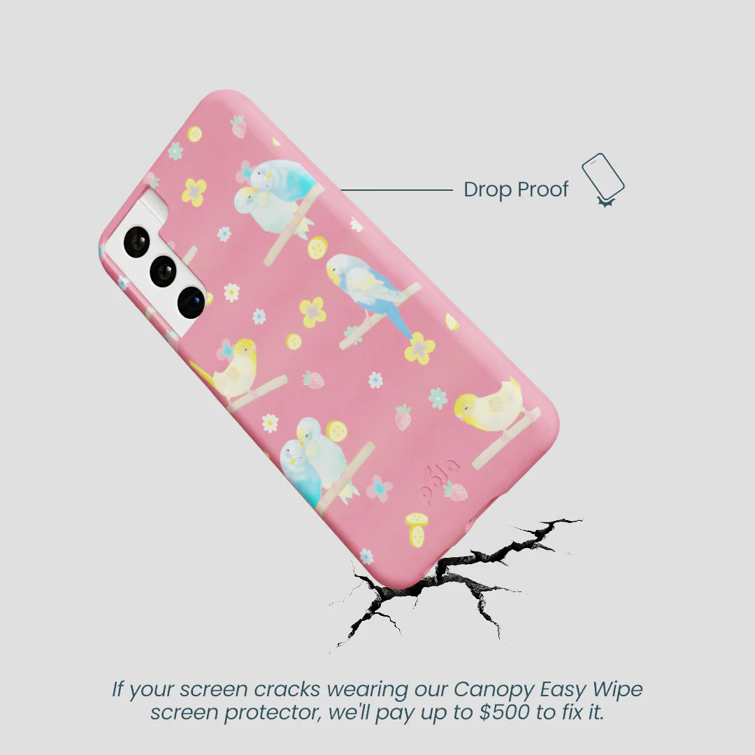 Bubblegum Pink Budgie Daydream Samsung Galaxy S21 Case - Image 5