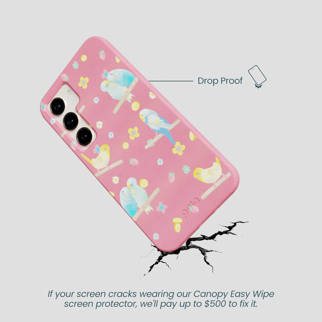 Bubblegum Pink Budgie Daydream Samsung Galaxy S23 Case - Image 5