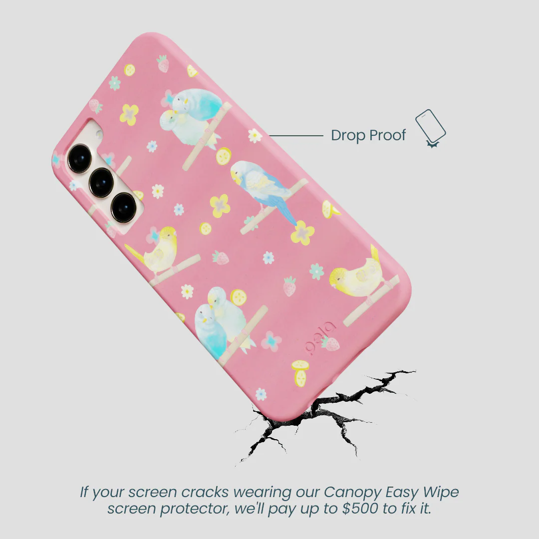 Bubblegum Pink Budgie Daydream Samsung Galaxy S23+(Plus) Case - Image 5