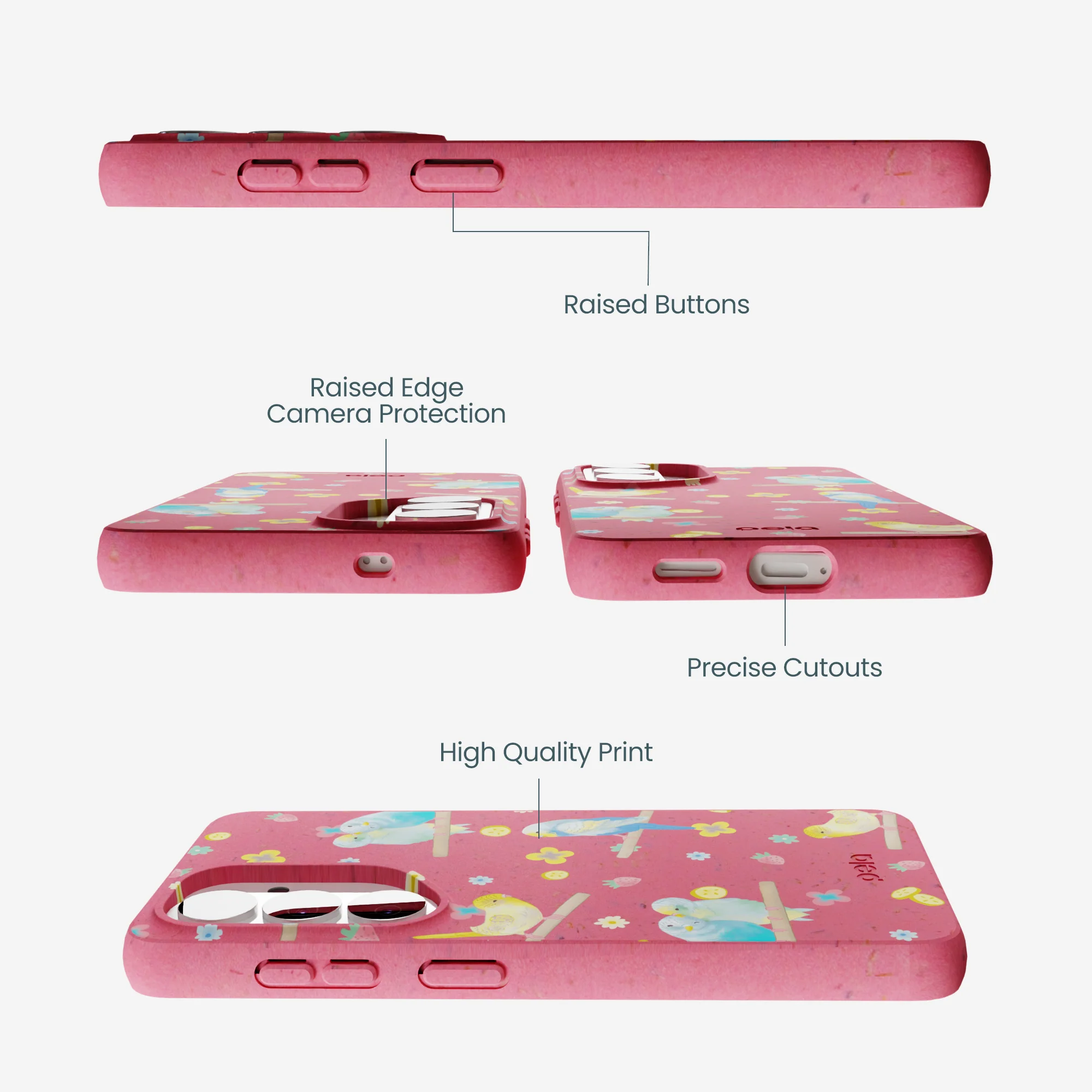 Bubblegum Pink Budgie Daydream Samsung Galaxy S26 Case - Image 3