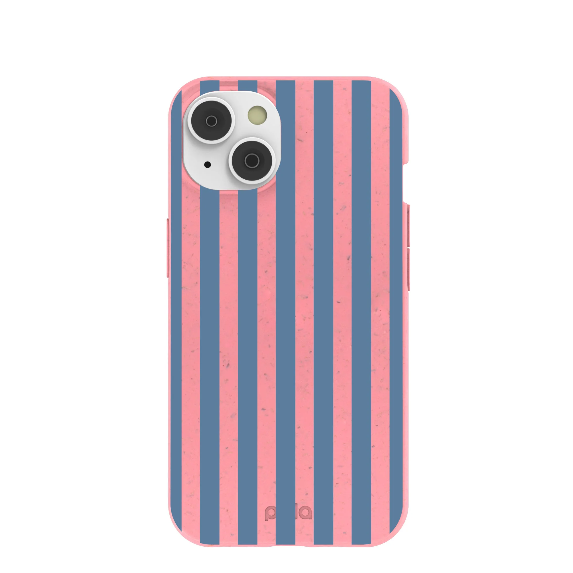 Bubblegum Pink Candy Blue Stripes iPhone 14 Case