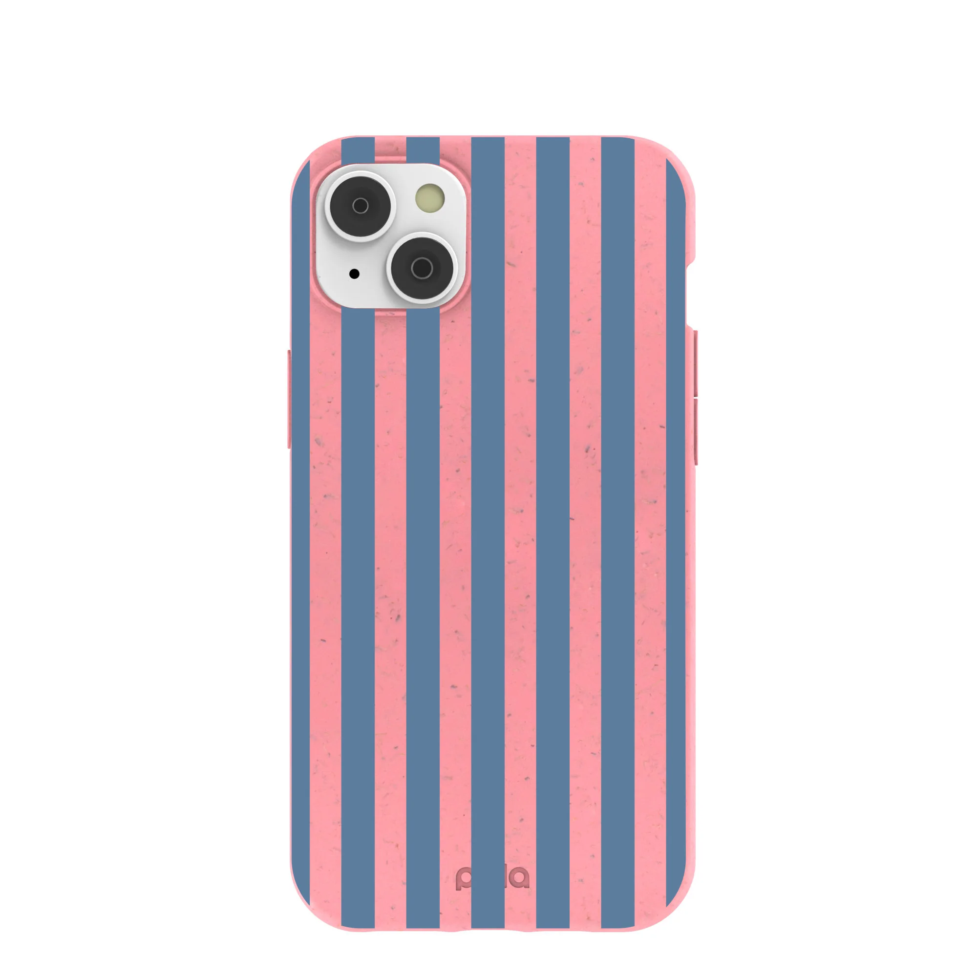 Bubblegum Pink Candy Blue Stripes iPhone 14 Plus Case