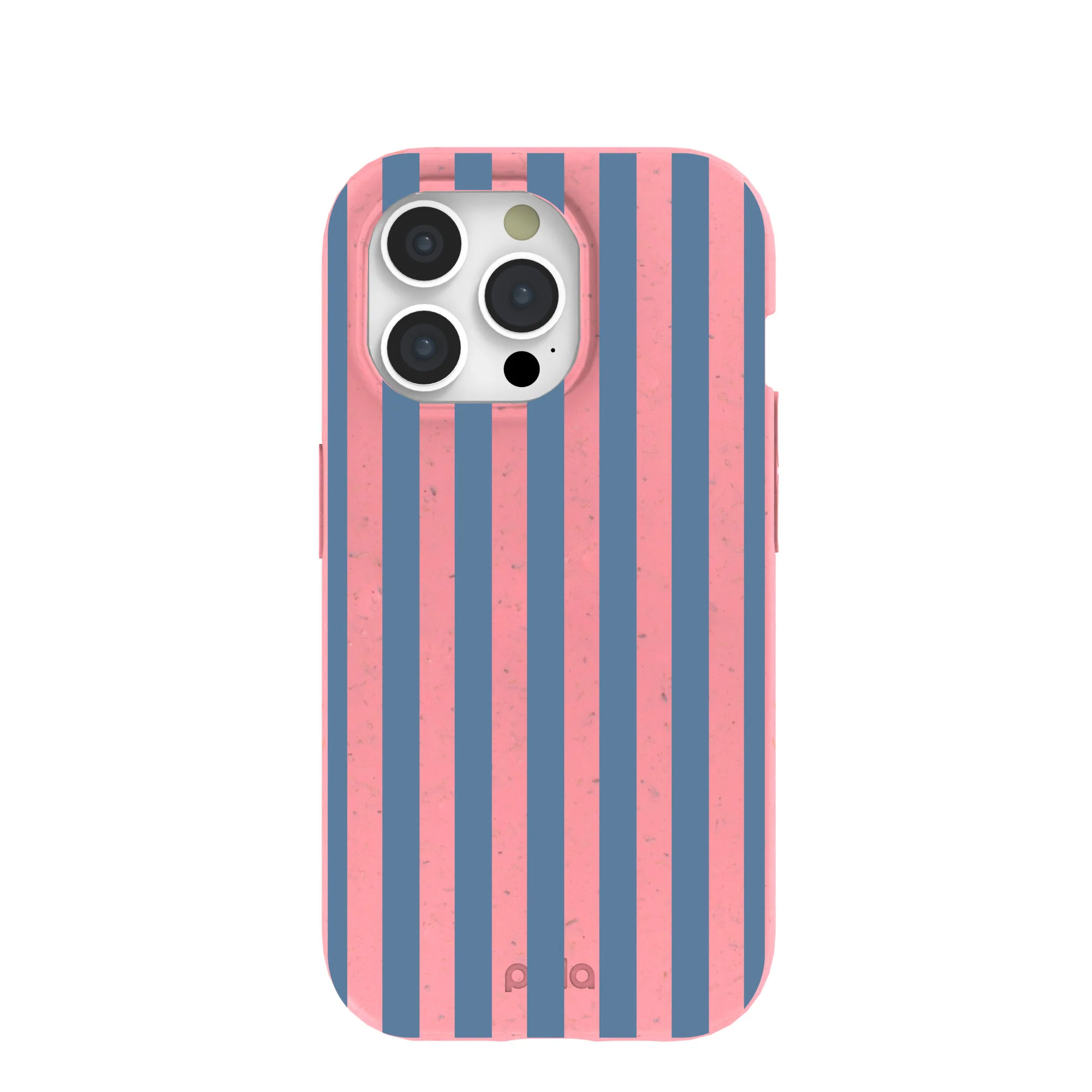 Bubblegum Pink Candy Blue Stripes iPhone 15 Pro Case
