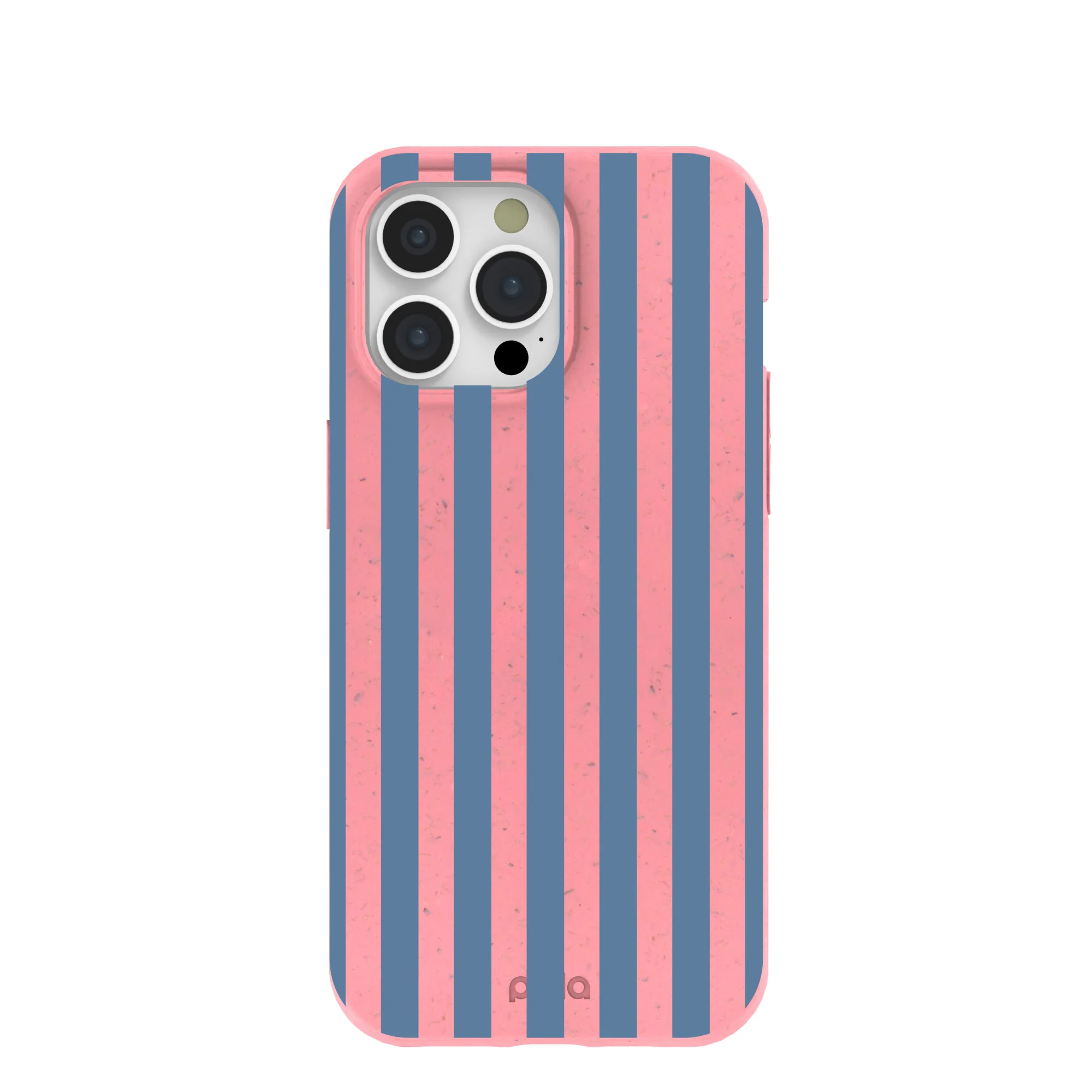 Bubblegum Pink Candy Blue Stripes iPhone 15 Pro Max Case