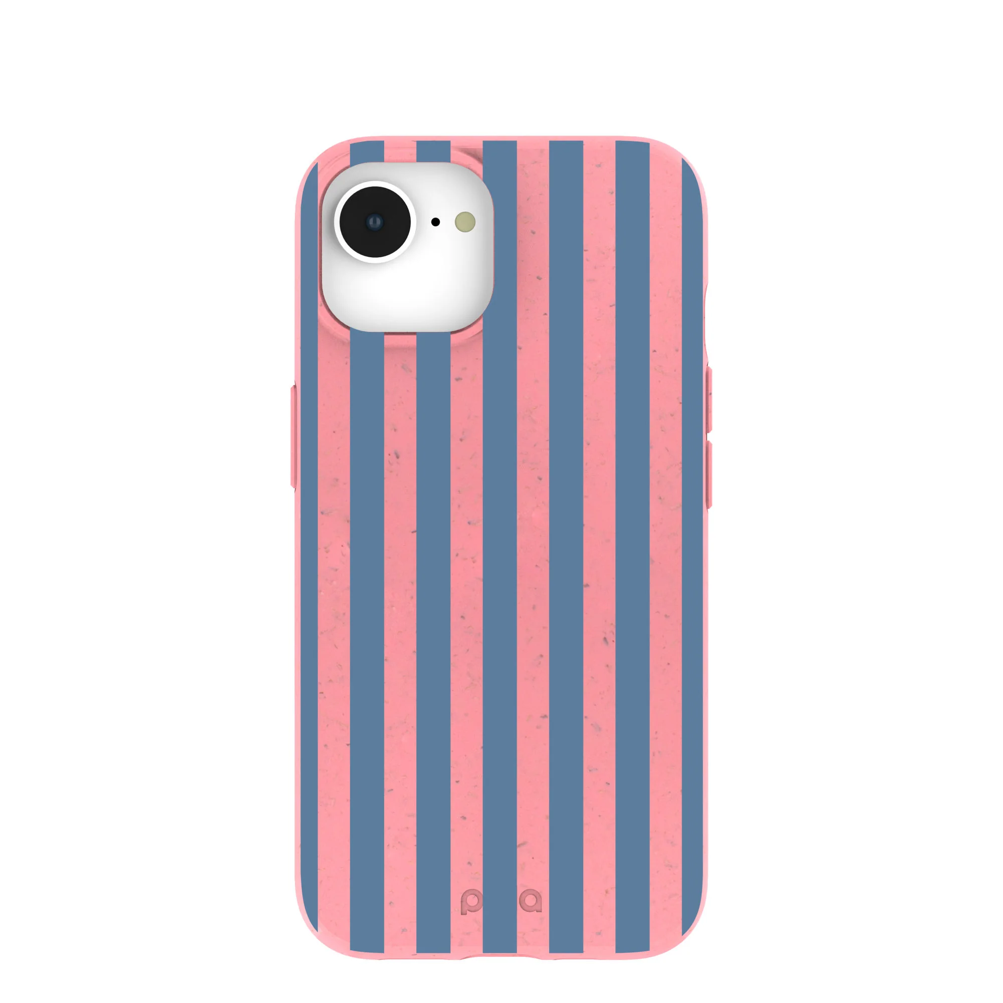 Bubblegum Pink Candy Blue Stripes iPhone 16e/17e Case