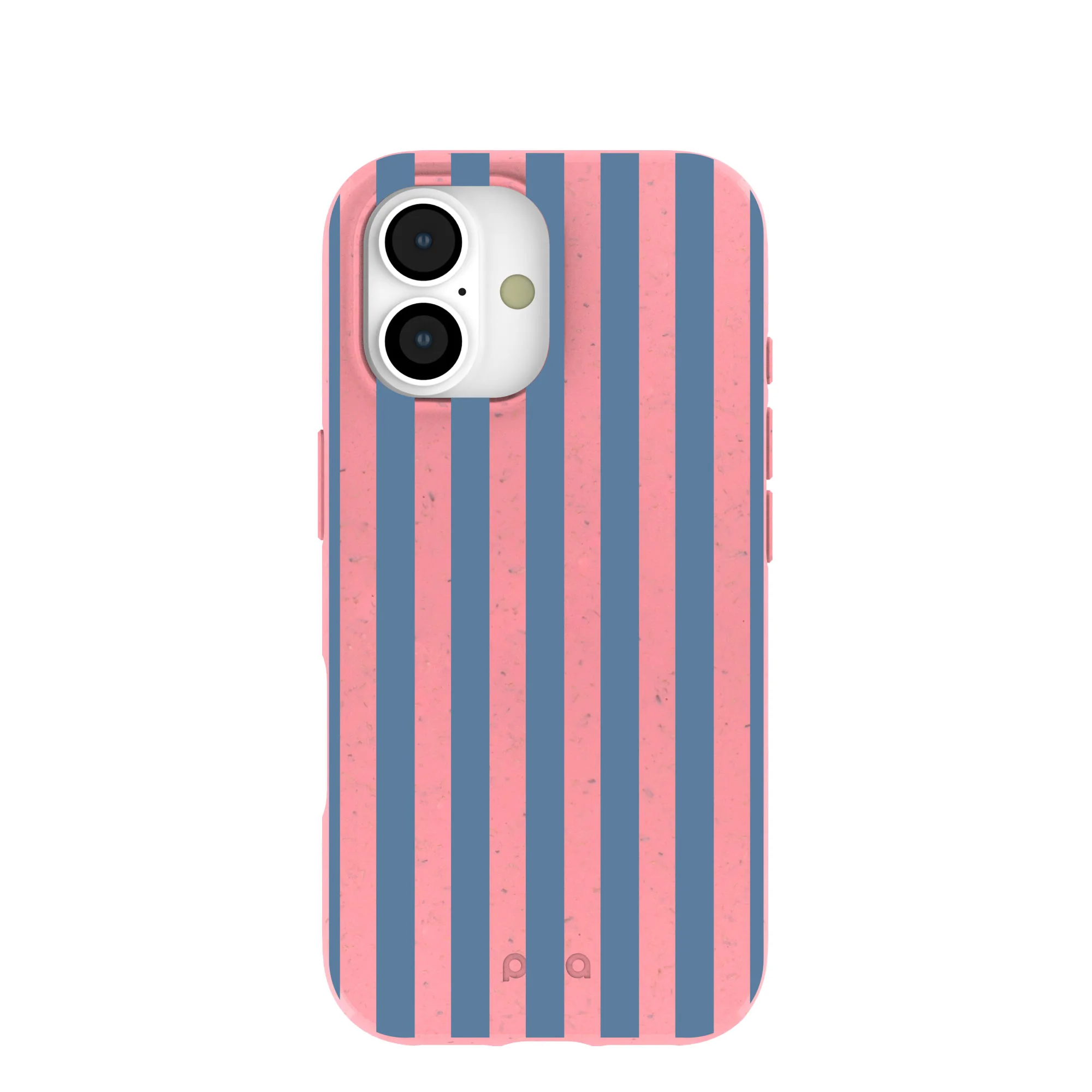 Bubblegum Pink Candy Blue Stripes iPhone 17 Case