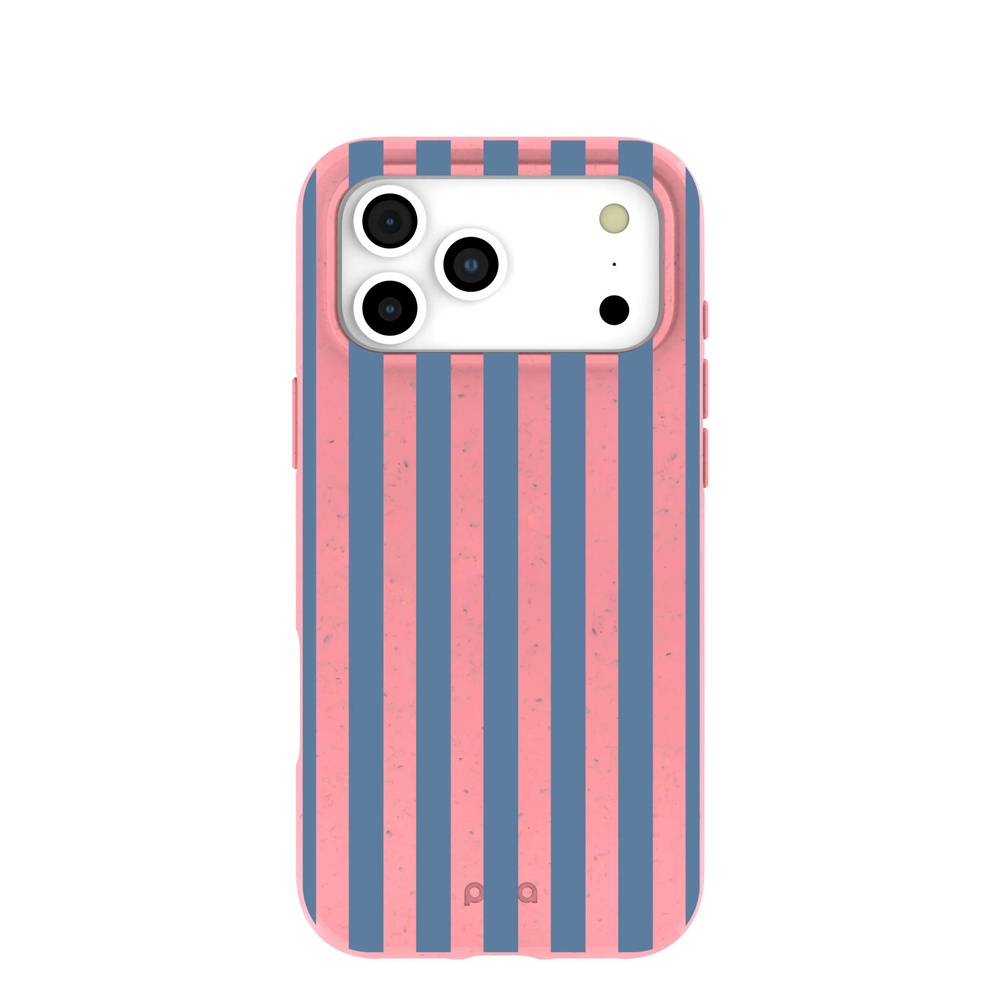 Bubblegum Pink Candy Blue Stripes iPhone 17 Pro Max Case