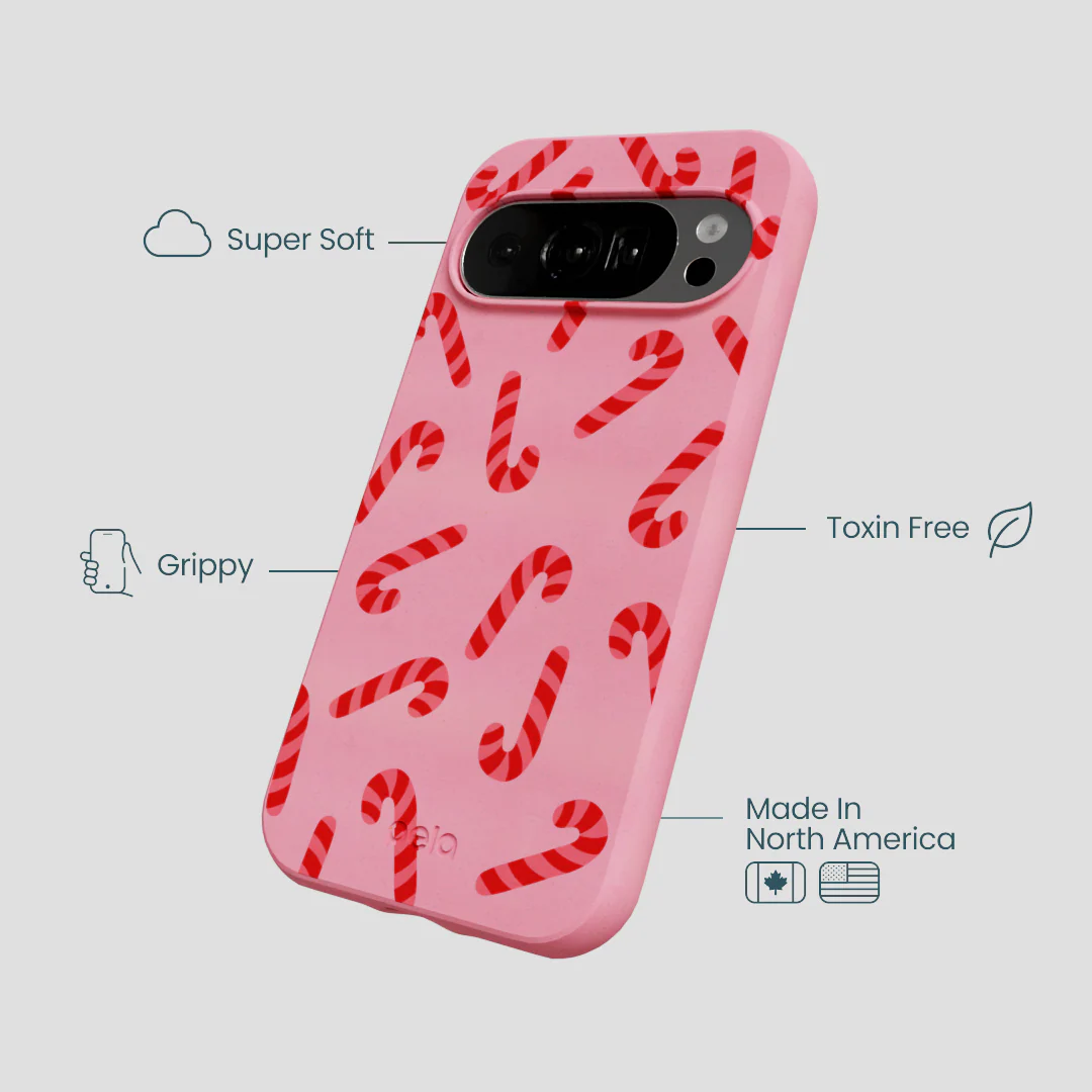 Bubblegum Pink Candy Cane Chaos Google Pixel 10/10 Pro Case - Image 4