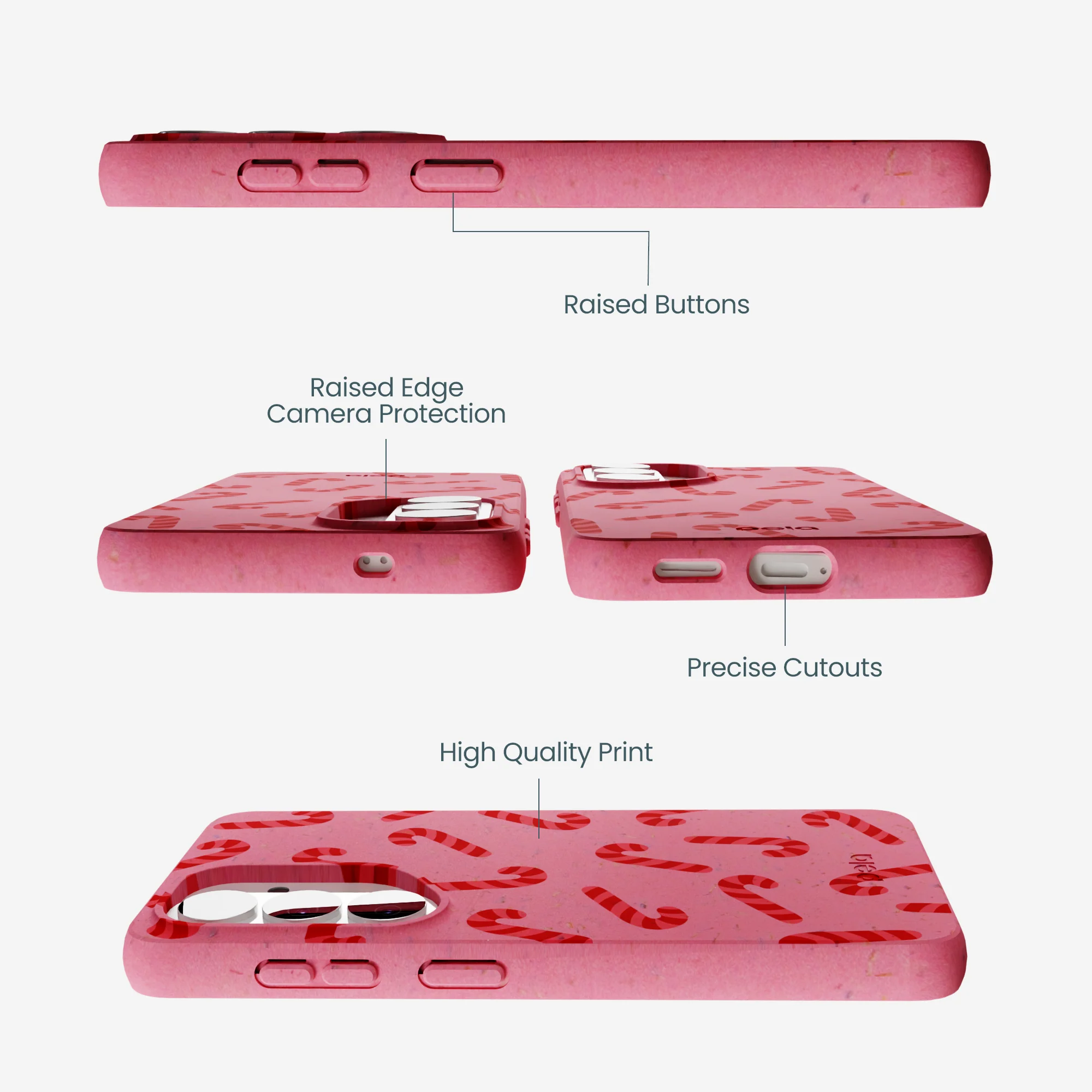 Bubblegum Pink Candy Cane Chaos Samsung Galaxy S26 Case - Image 3