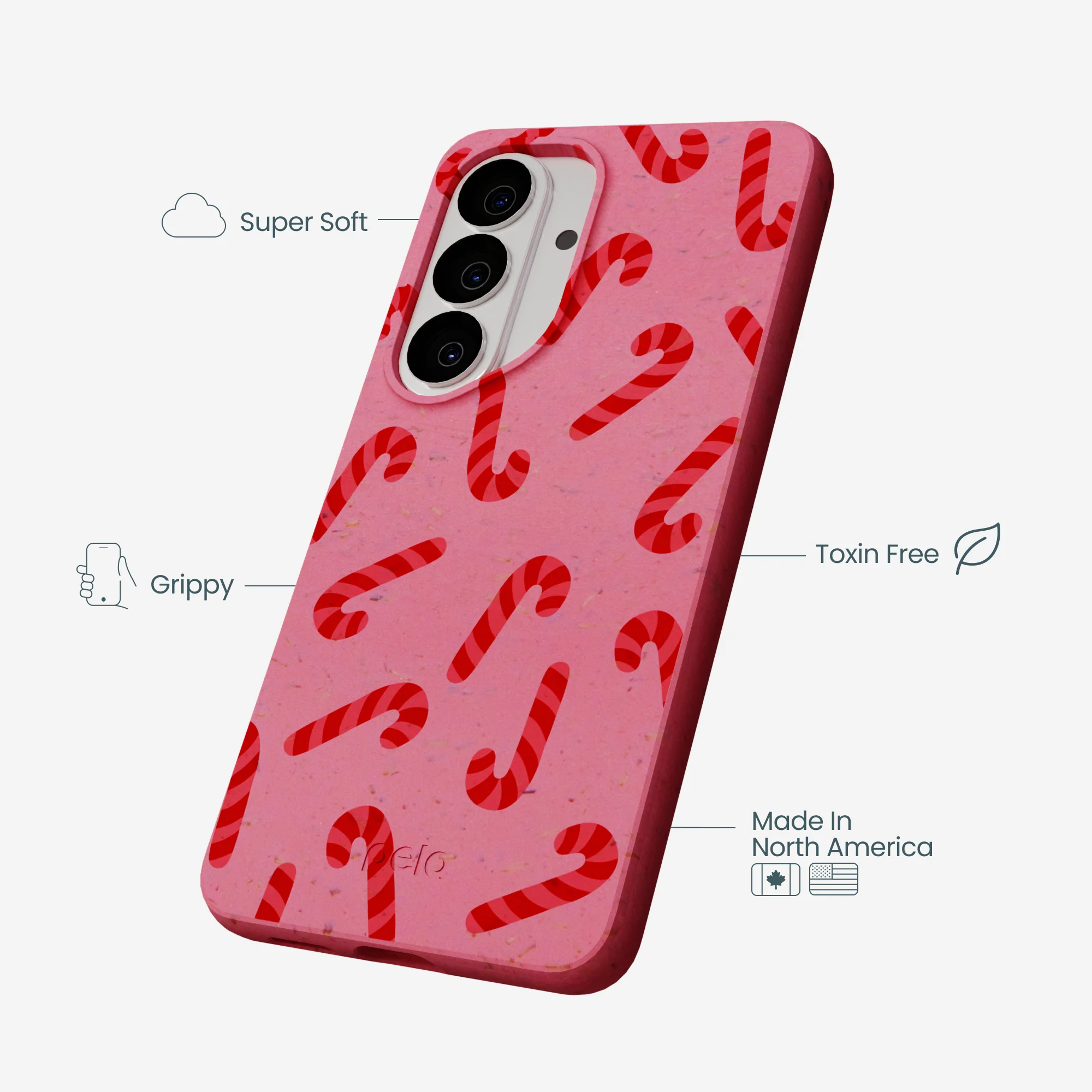Bubblegum Pink Candy Cane Chaos Samsung Galaxy S26 Case - Image 4
