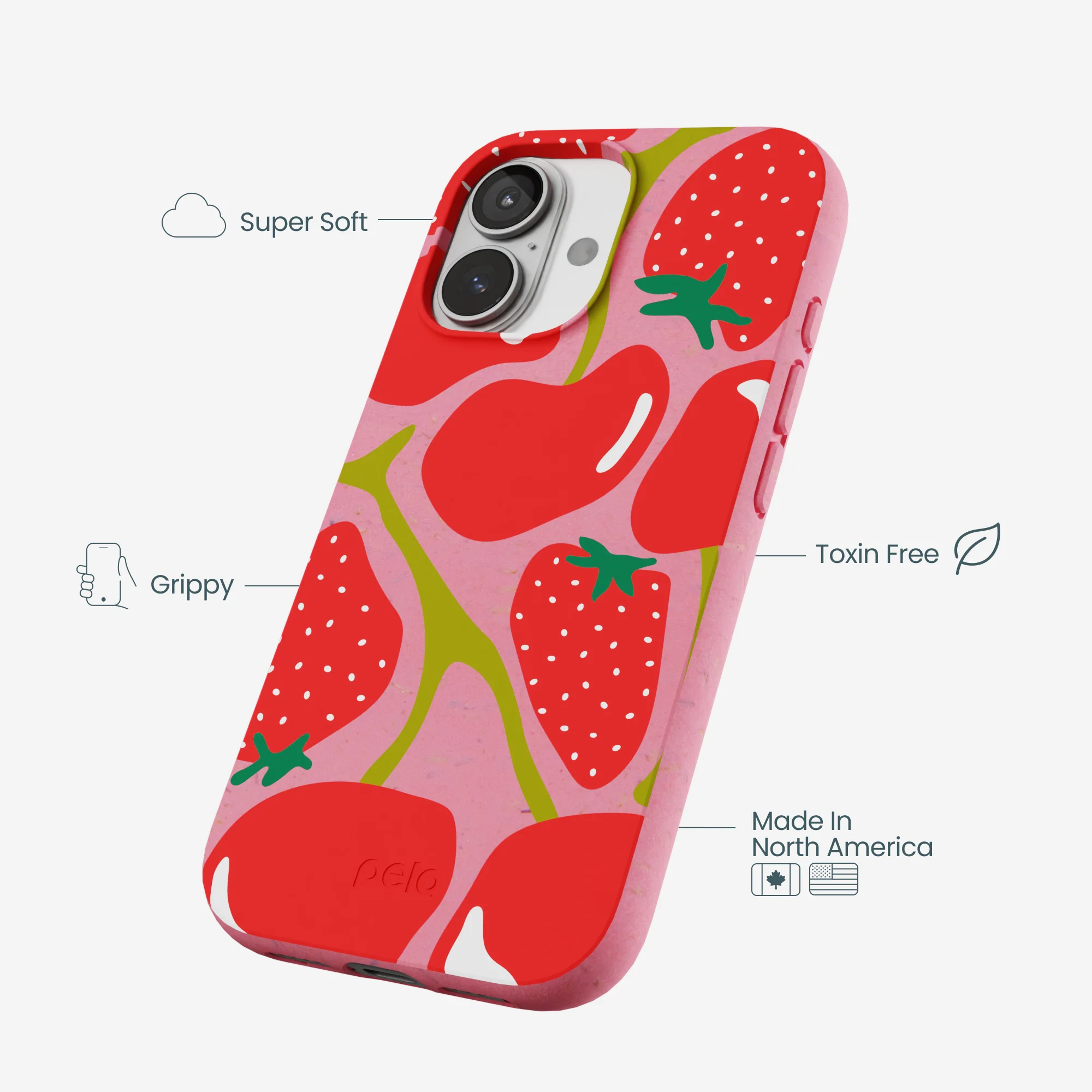 Bubblegum Pink Cherry Berry iPhone 17 Case - Image 4