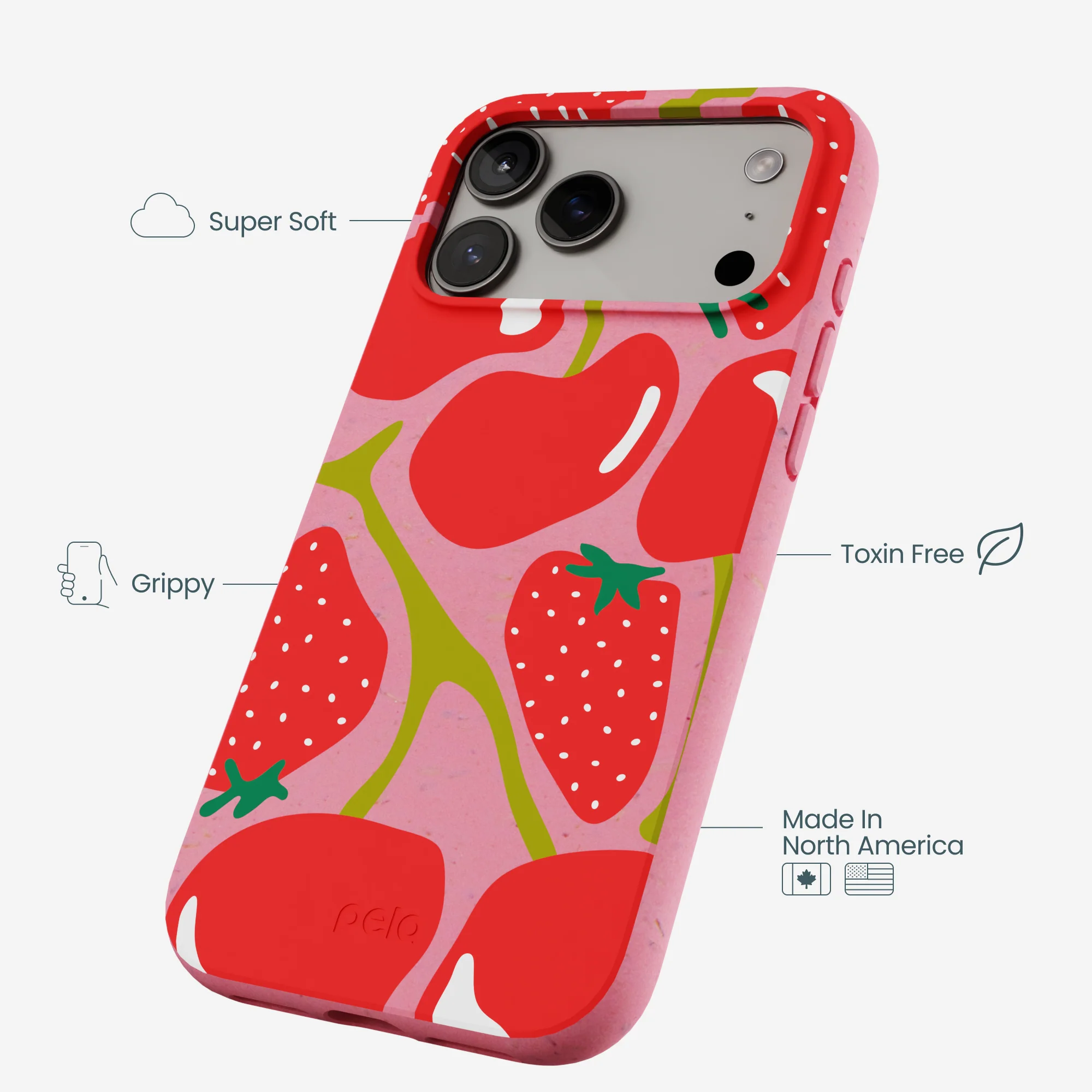 Bubblegum Pink Cherry Berry iPhone 17 Pro Max Case - Image 4