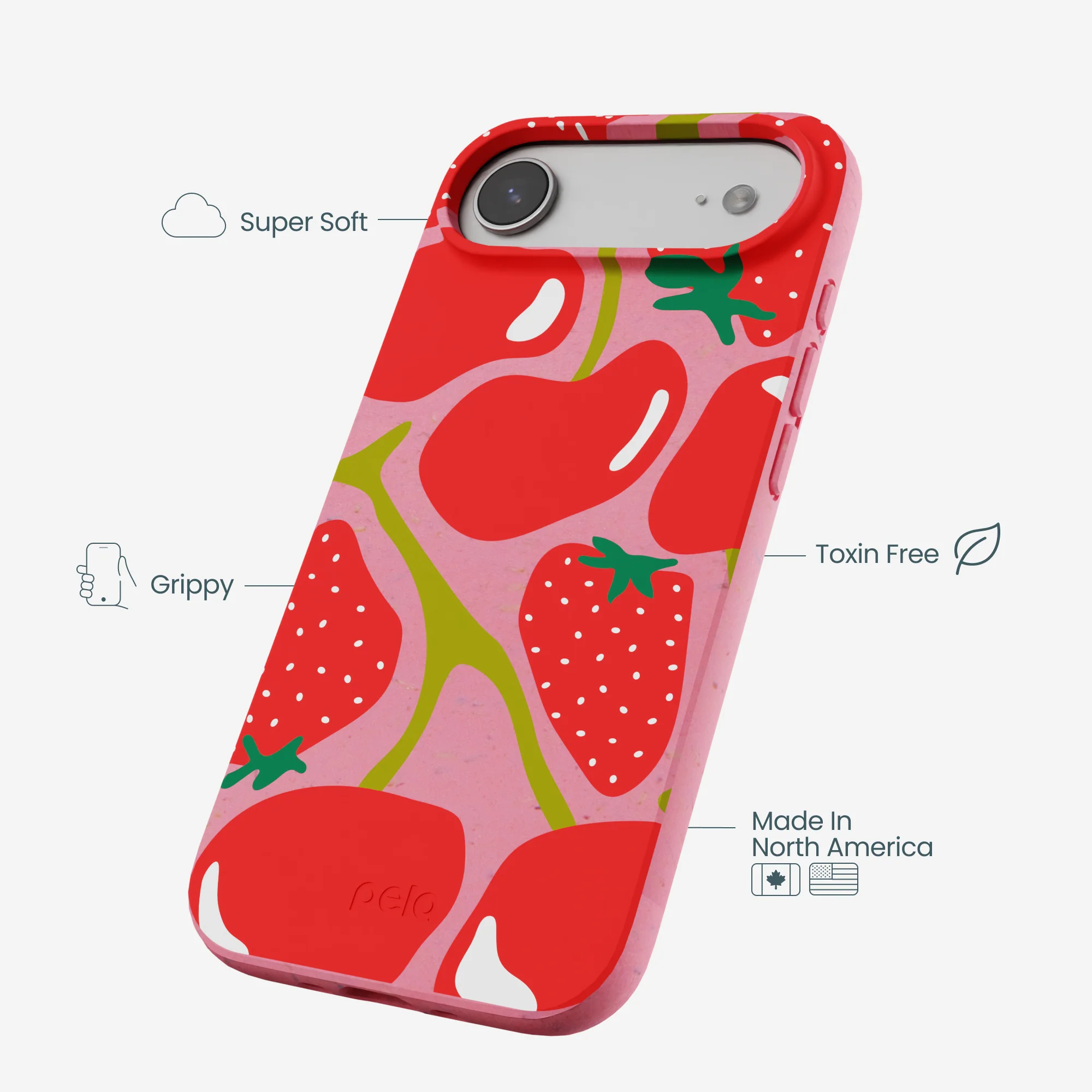 Bubblegum Pink Cherry Berry iPhone Air Case - Image 4