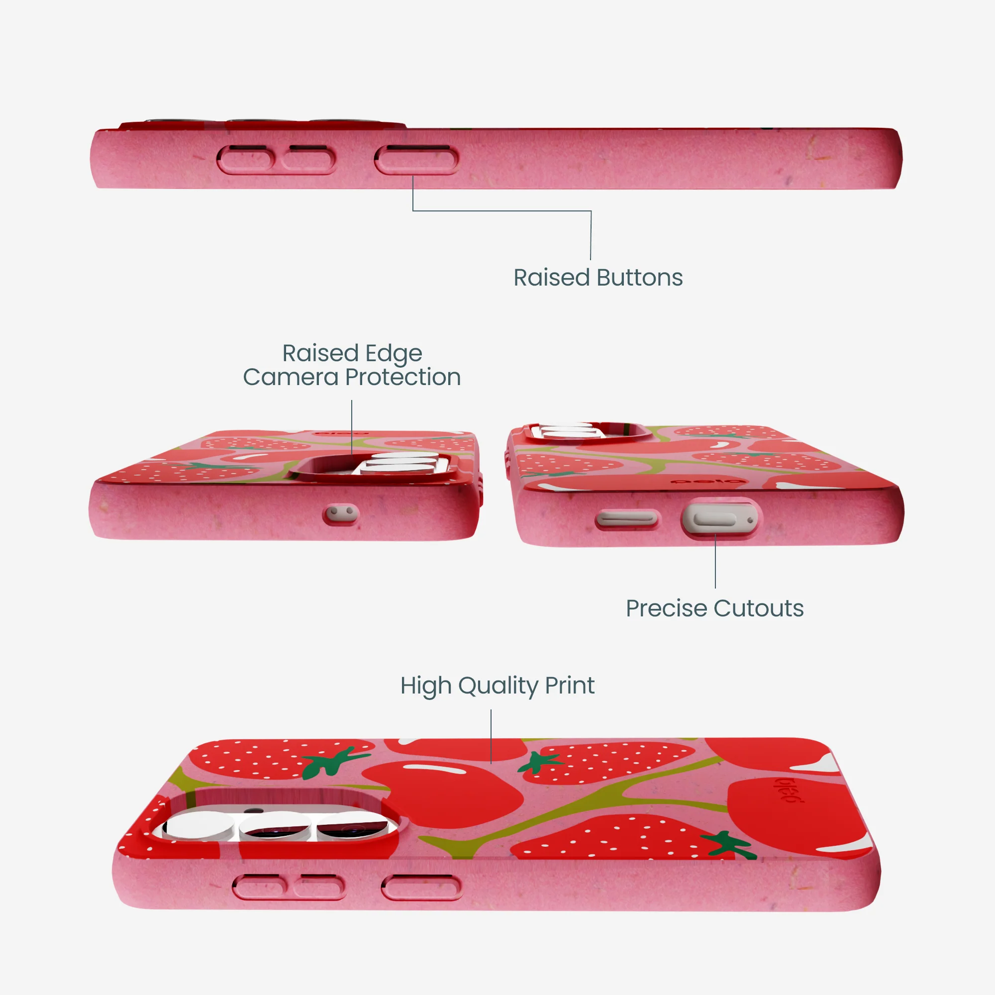 Bubblegum Pink Cherry Berry Samsung Galaxy S26 Case - Image 3
