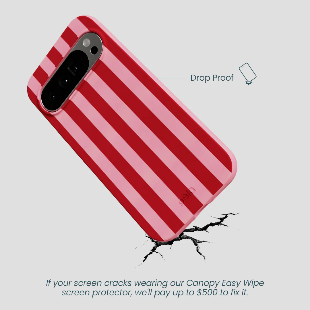 Bubblegum Pink Cherry Stripes Google Pixel 10 Pro XL Case - Image 4