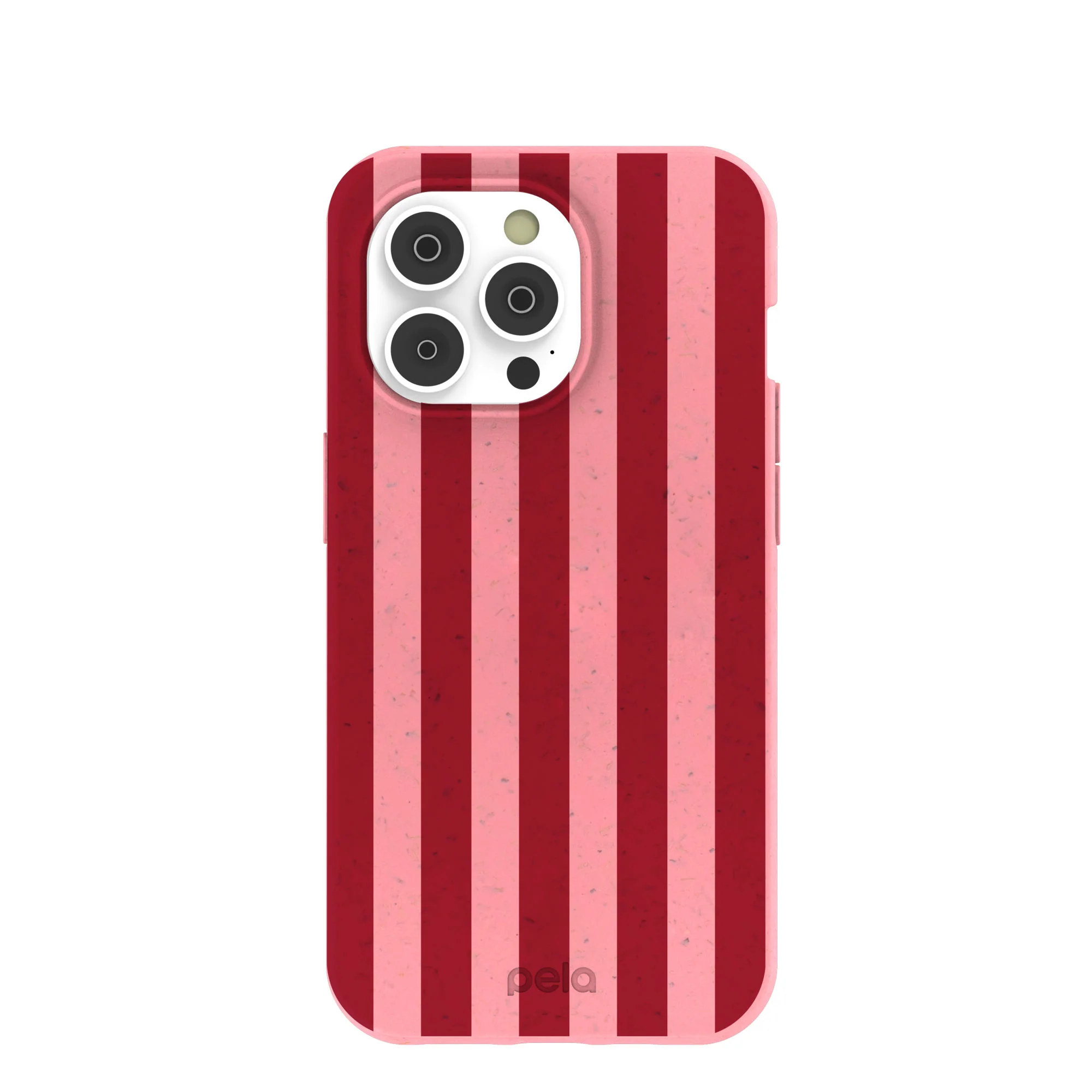 Bubblegum Pink Cherry Stripes iPhone 14 Pro Case