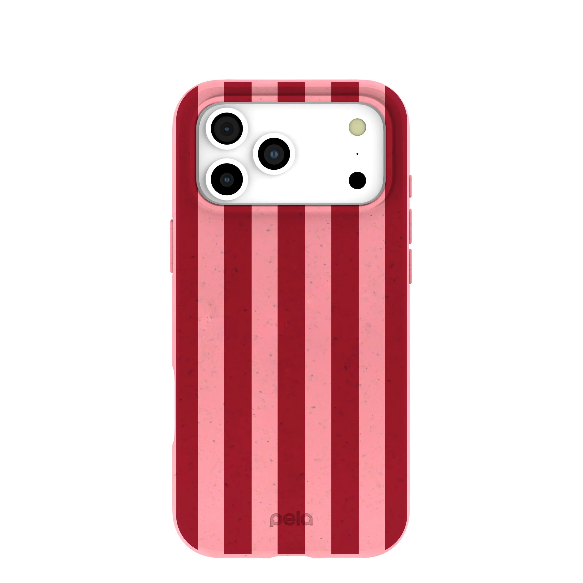 Bubblegum Pink Cherry Stripes iPhone 17 Pro Max Case