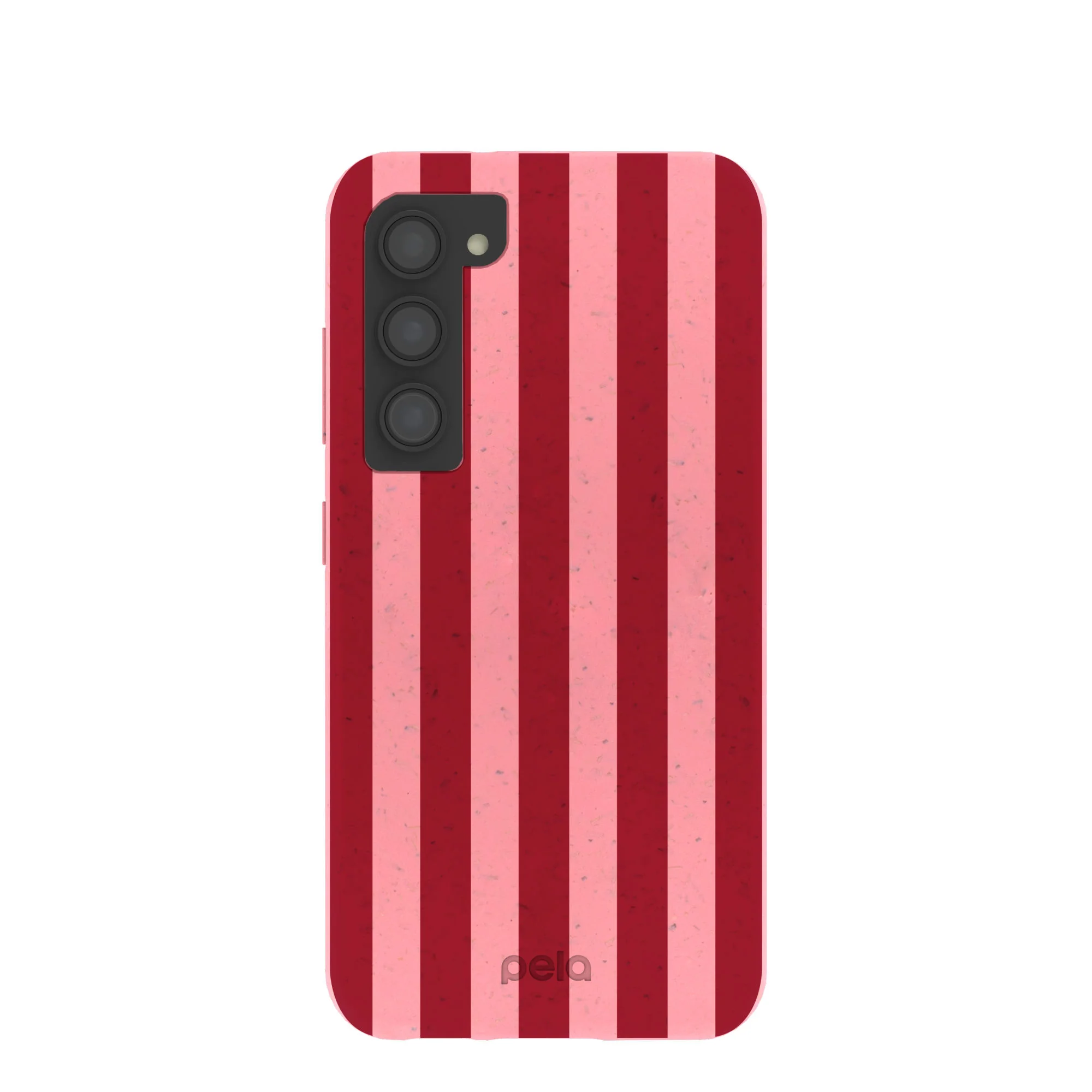 Bubblegum Pink Cherry Stripes Samsung Galaxy S23 Case