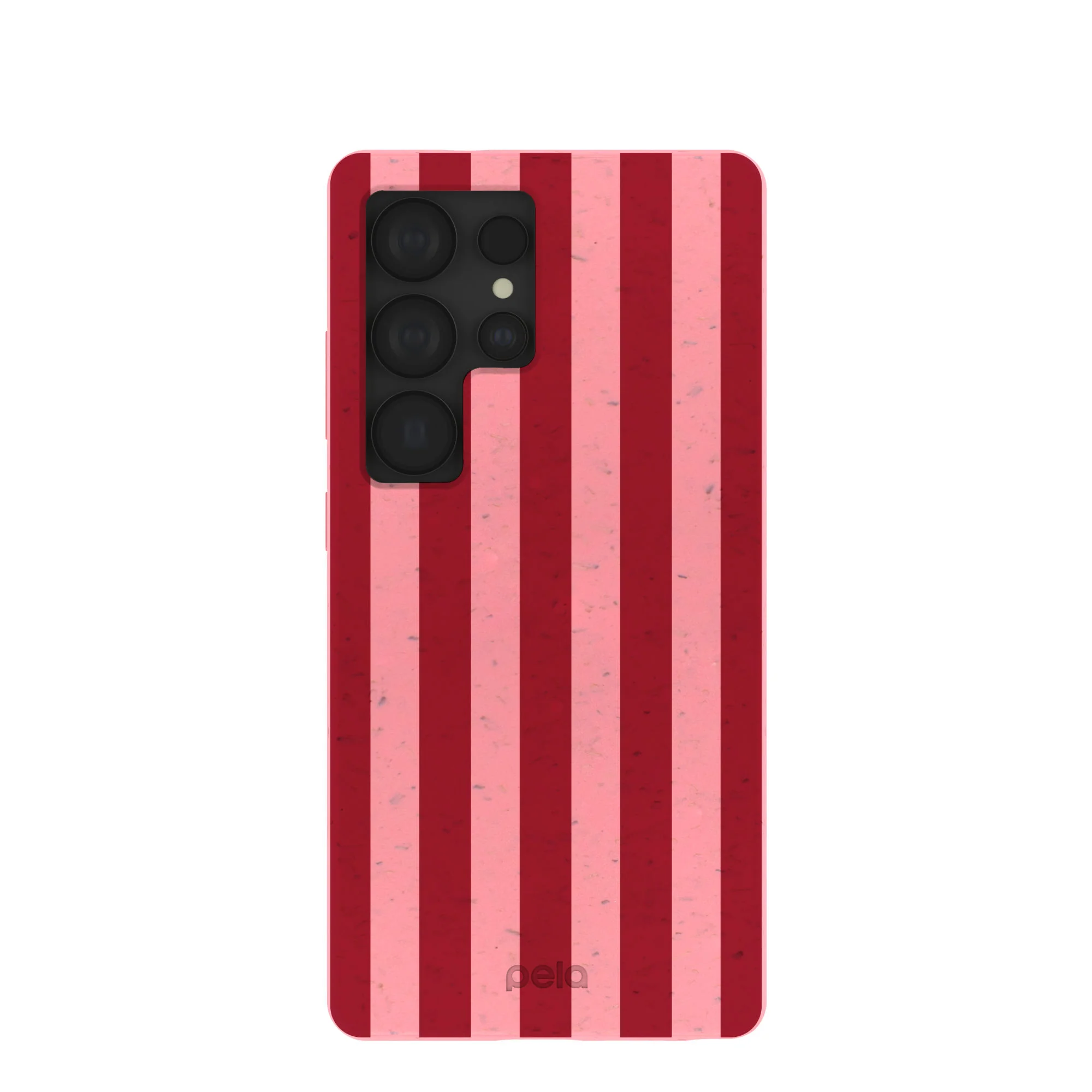 Bubblegum Pink Cherry Stripes Samsung Galaxy S25 Ultra Case
