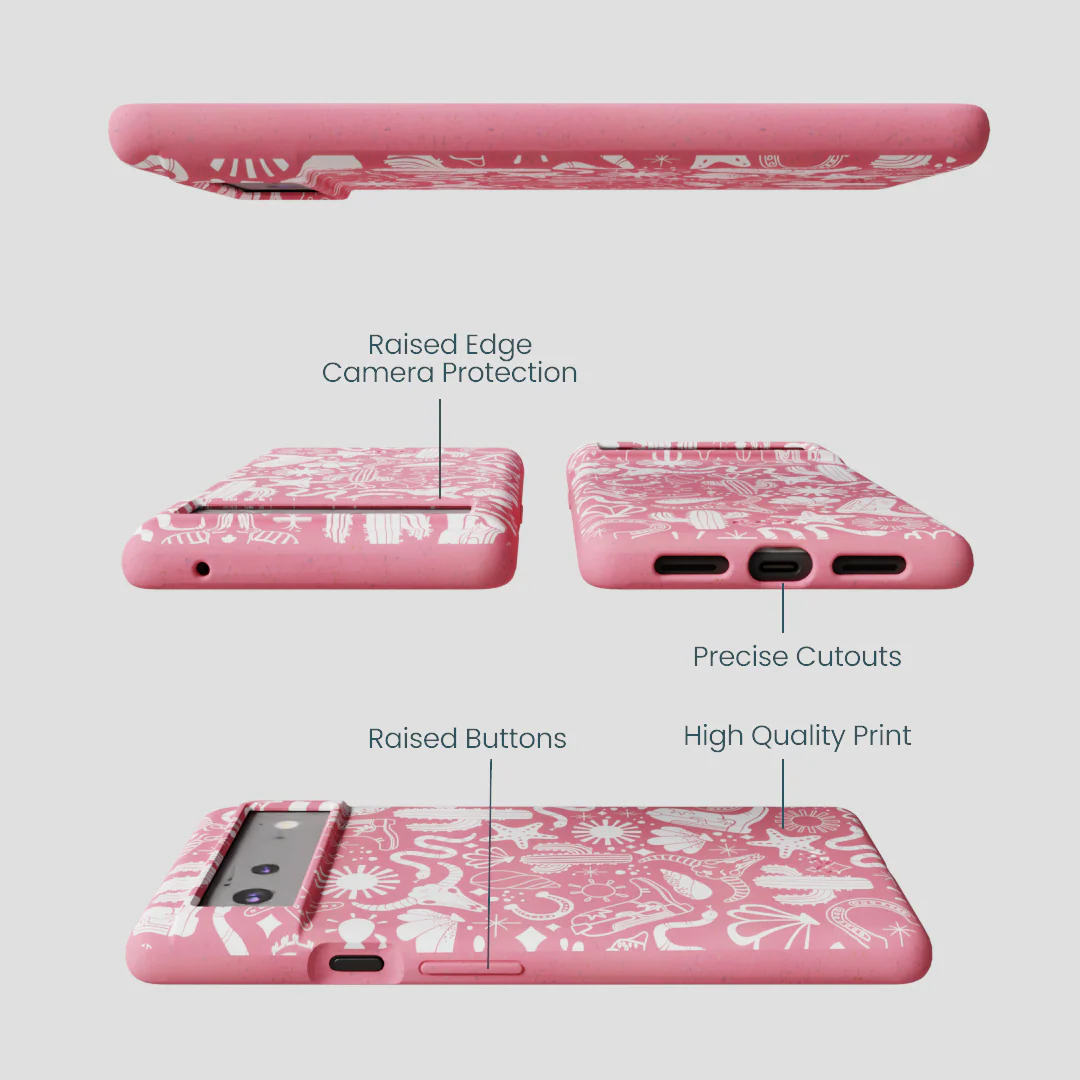 Bubblegum Pink Coastal Rodeo Google Pixel 6 Case - Image 2