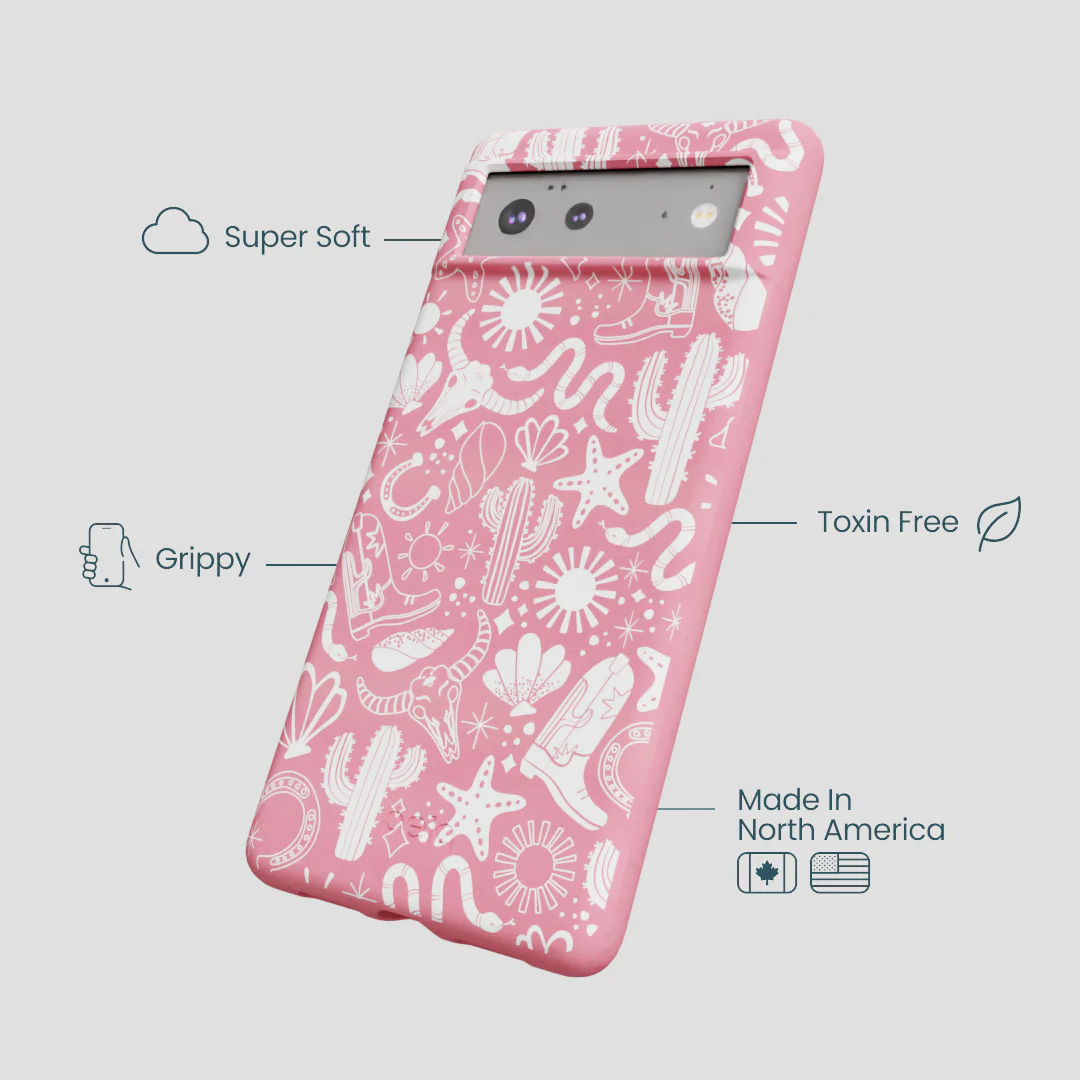 Bubblegum Pink Coastal Rodeo Google Pixel 6 Case - Image 3