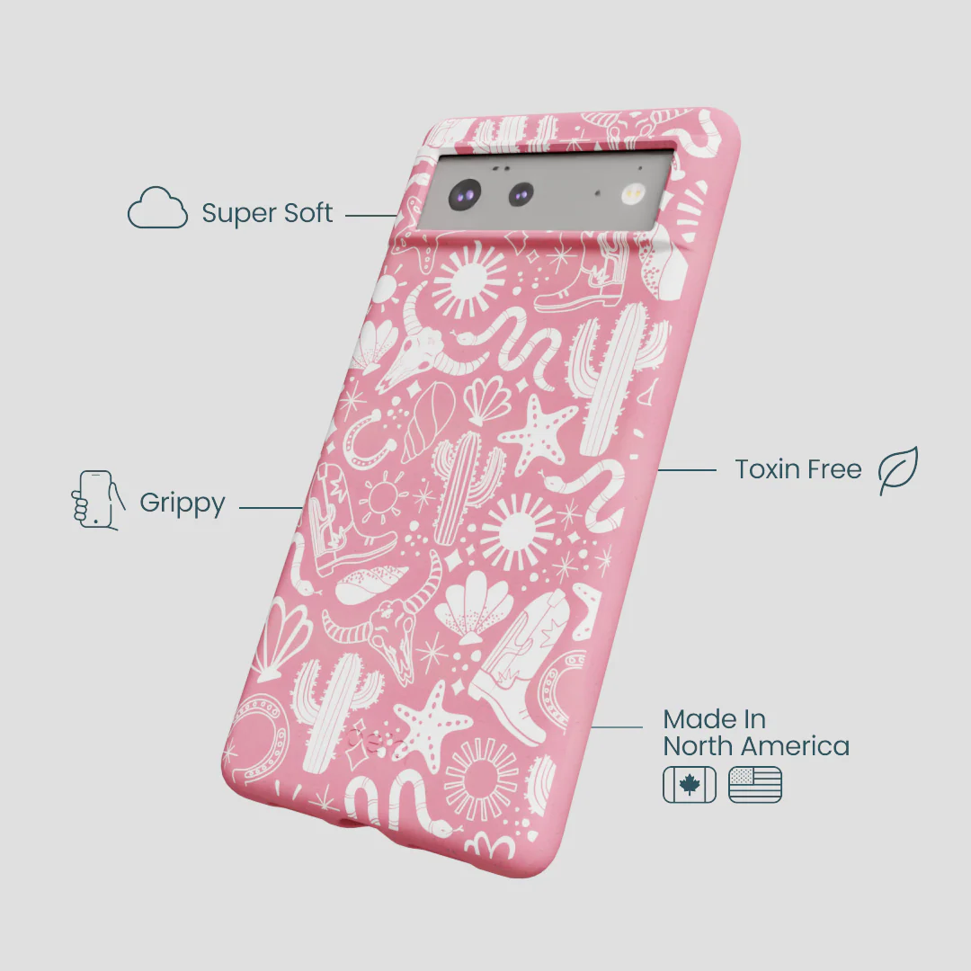 Bubblegum Pink Coastal Rodeo Google Pixel 6a Case - Image 4