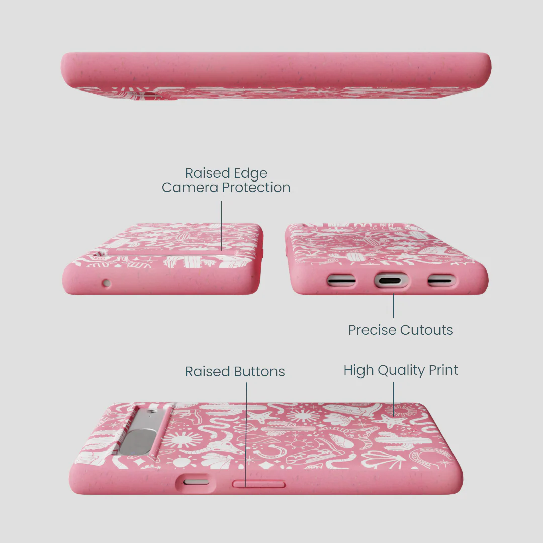 Bubblegum Pink Coastal Rodeo Google Pixel 7 Case - Image 3