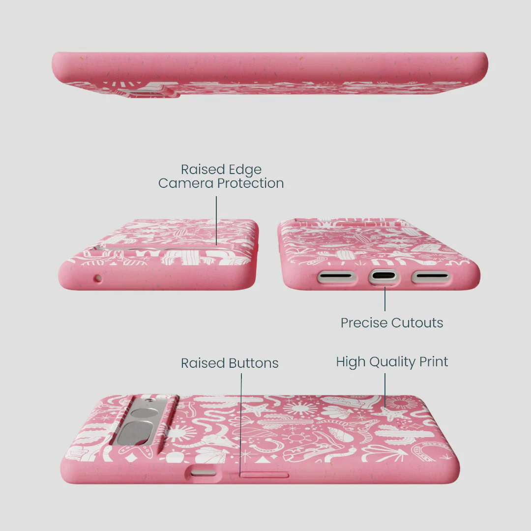 Bubblegum Pink Coastal Rodeo Google Pixel 7 Pro Case - Image 2