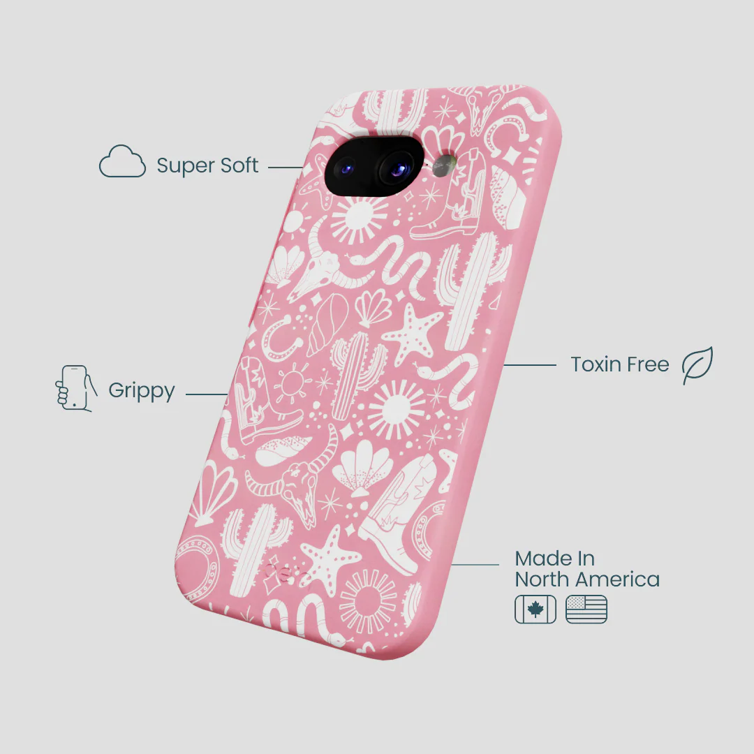 Bubblegum Pink Coastal Rodeo Google Pixel 9a Case - Image 4