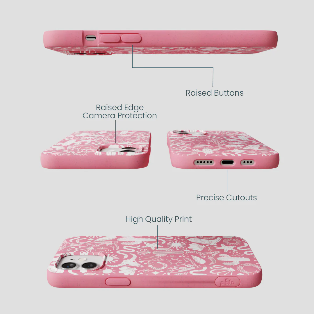 Bubblegum Pink Coastal Rodeo iPhone 12/ iPhone 12 Pro Case - Image 3
