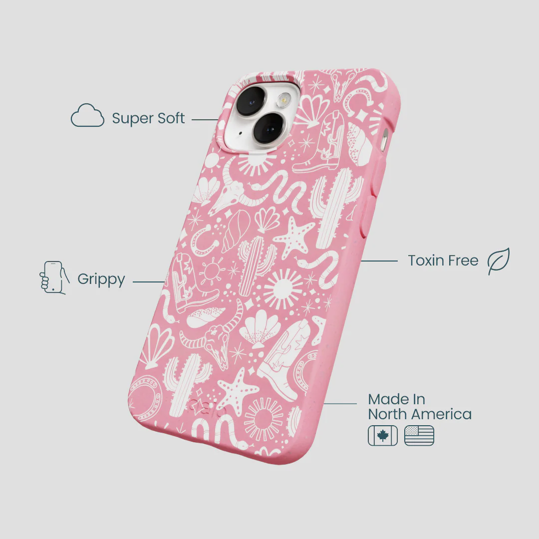Bubblegum Pink Coastal Rodeo iPhone 13 Case - Image 4