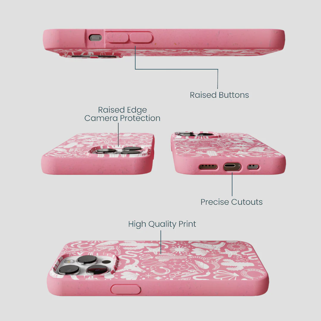 Bubblegum Pink Coastal Rodeo iPhone 13 Pro Case - Image 3