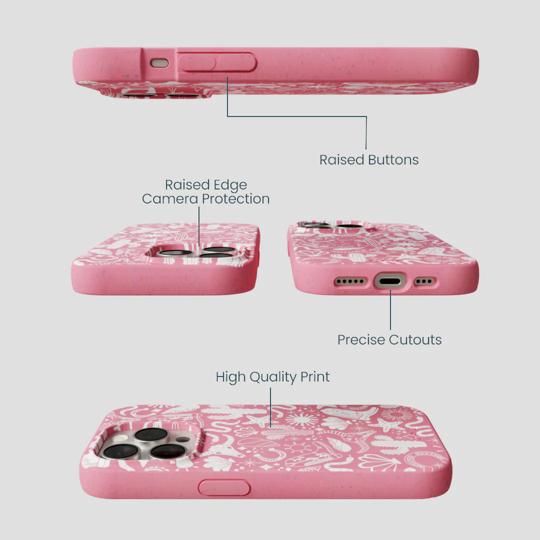 Bubblegum Pink Coastal Rodeo iPhone 14 Pro Case - Image 3