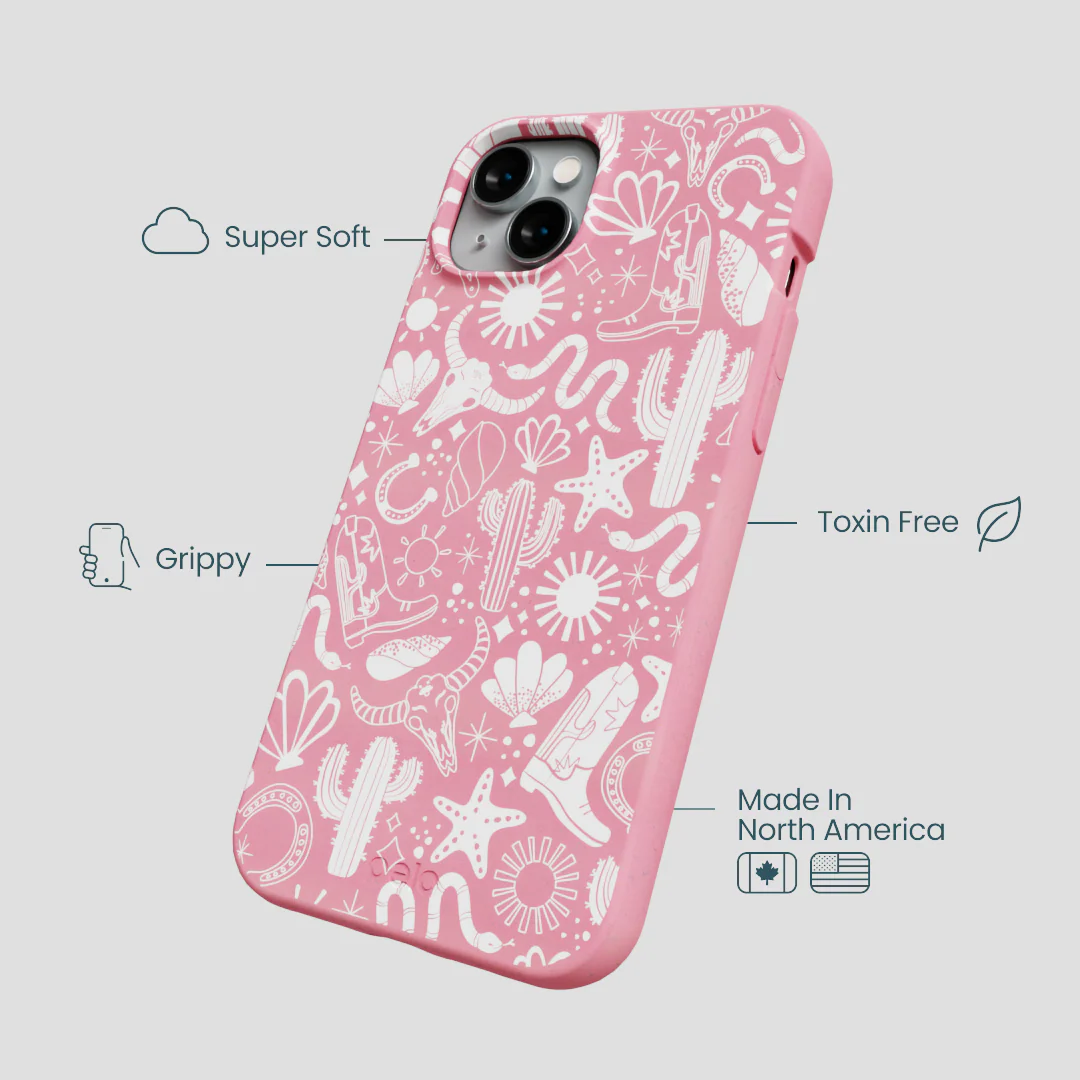 Bubblegum Pink Coastal Rodeo iPhone 15 Plus Case - Image 4
