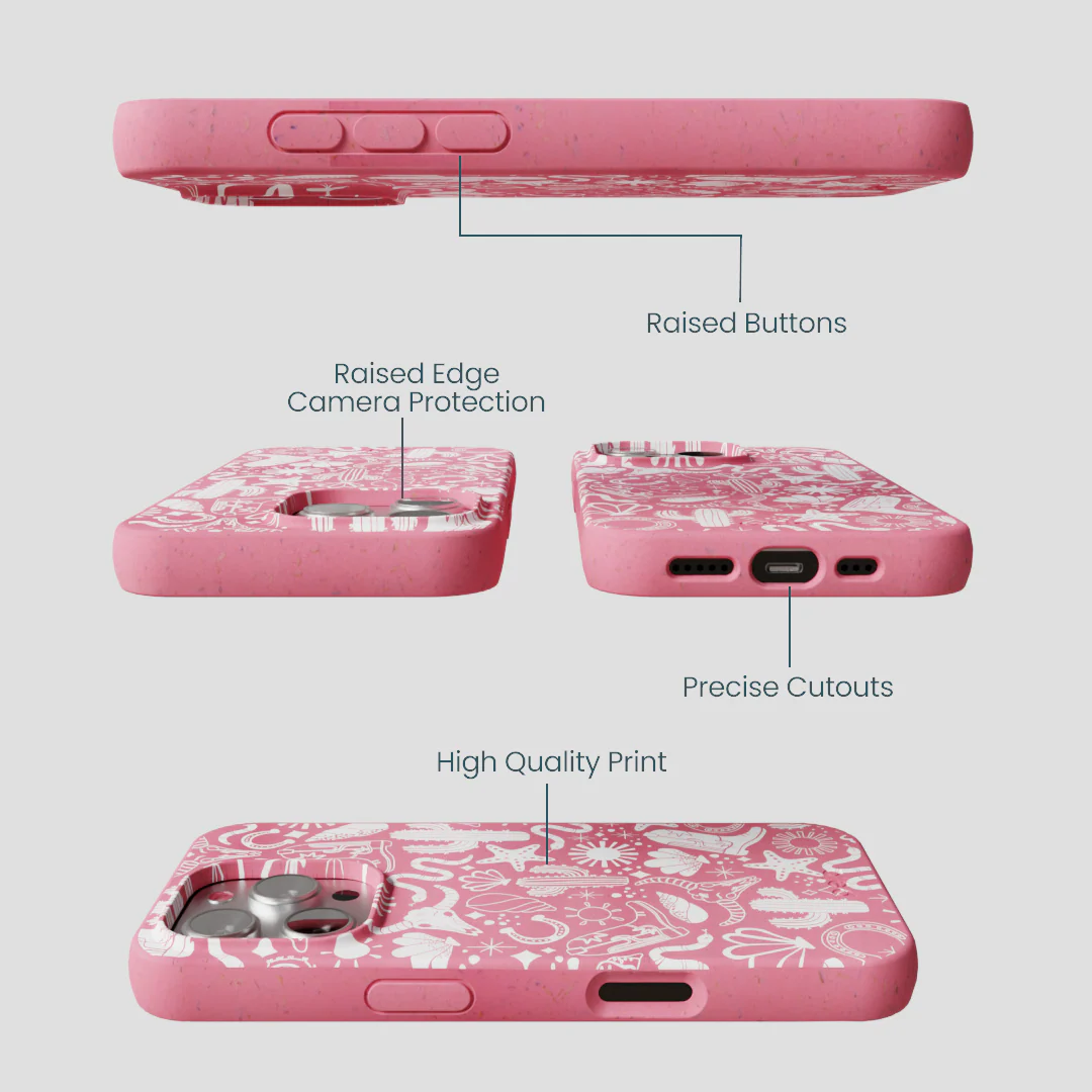 Bubblegum Pink Coastal Rodeo iPhone 16 Pro Case - Image 3