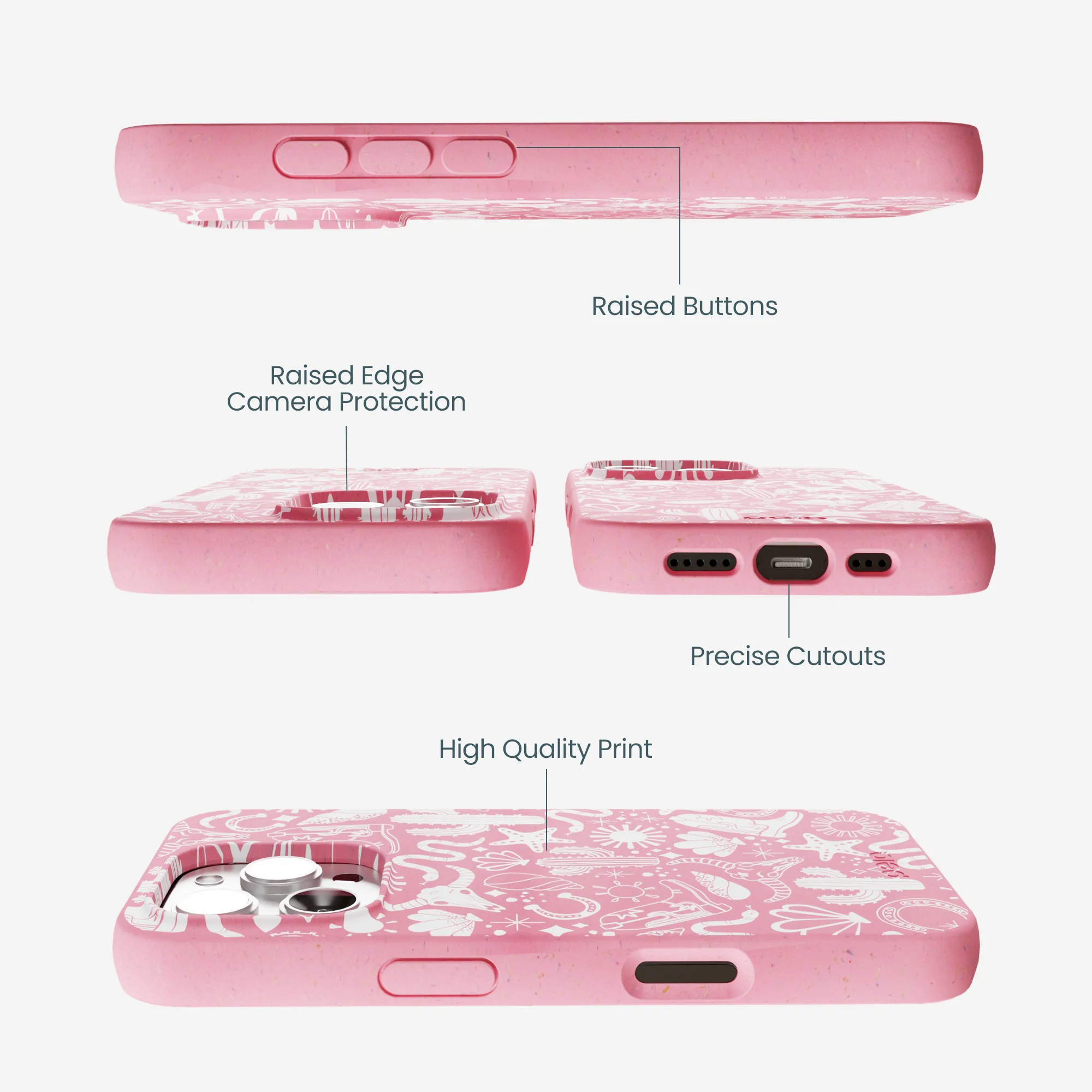 Bubblegum Pink Coastal Rodeo iPhone 16 Pro Max Case - Image 3