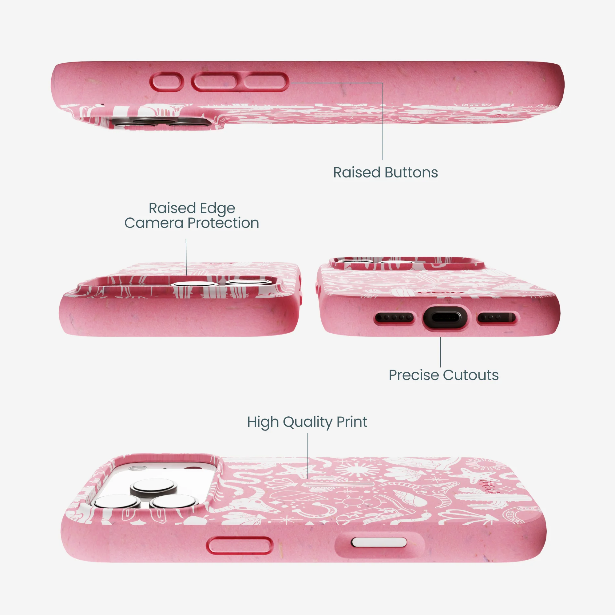 Bubblegum Pink Coastal Rodeo iPhone 17 Pro Case - Image 3