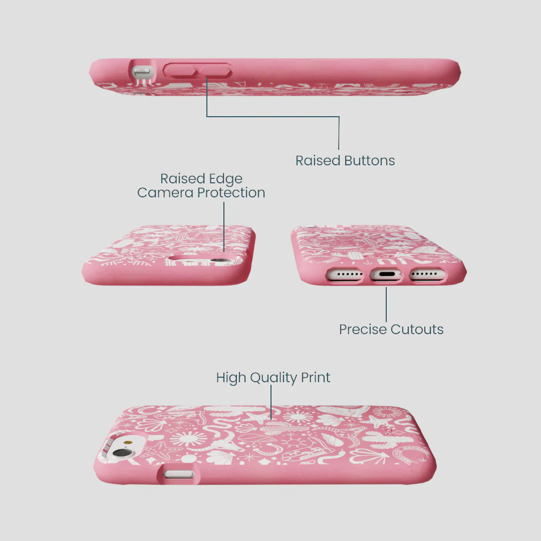 Bubblegum Pink Coastal Rodeo iPhone 6/6s/7/8/SE Case - Image 3
