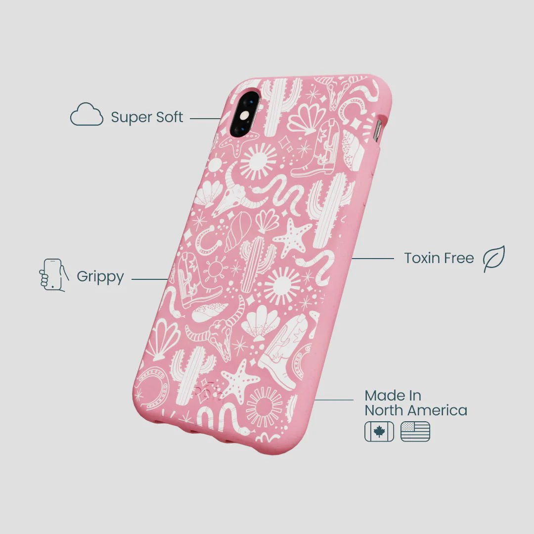 Bubblegum Pink Coastal Rodeo iPhone XR Case - Image 3