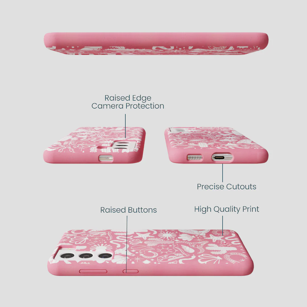 Bubblegum Pink Coastal Rodeo Samsung Galaxy S22 Case - Image 2